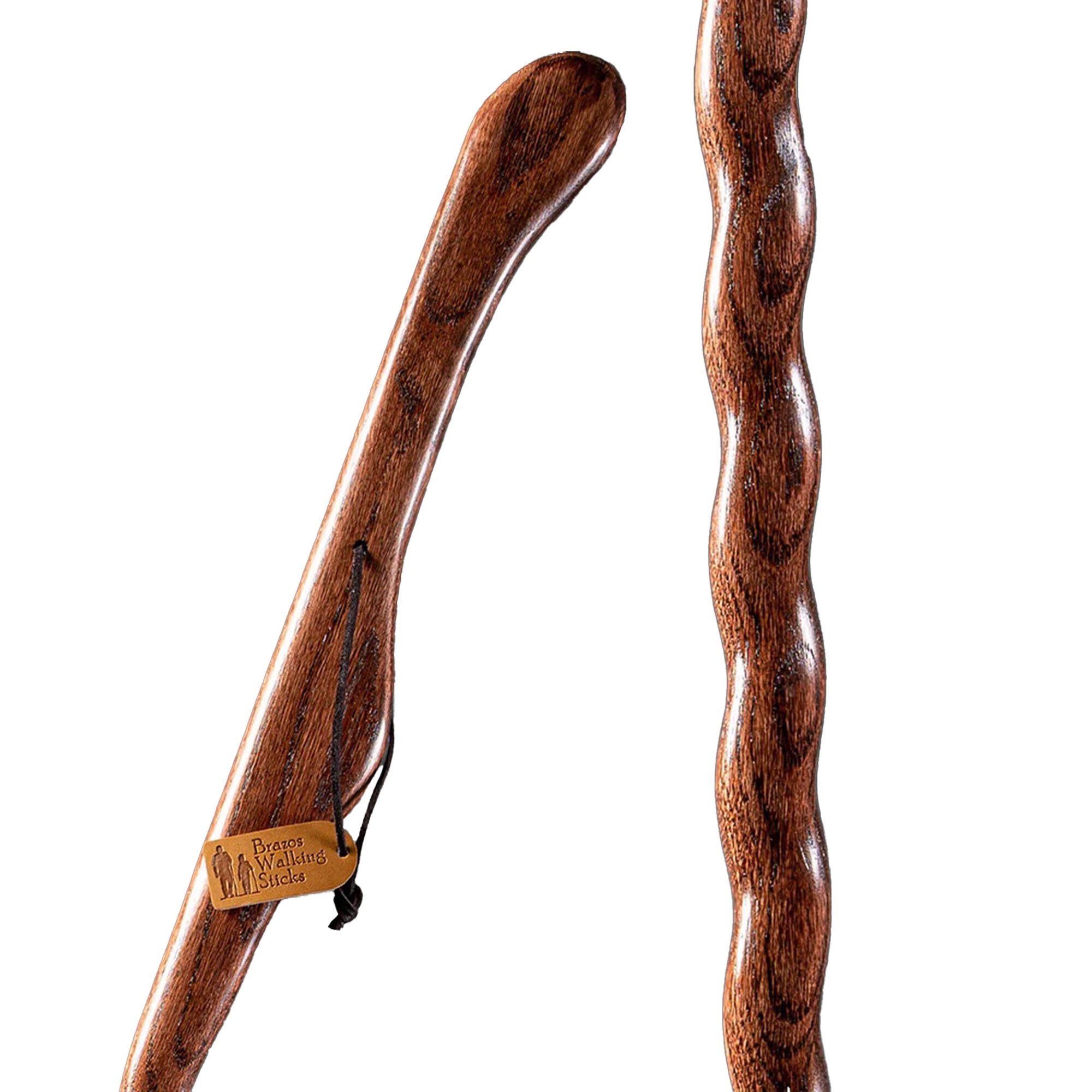 Brazos™ Twisted Oak Hitchhiker Handcrafted Walking Stick, 58-Inch, Red (1 Unit)