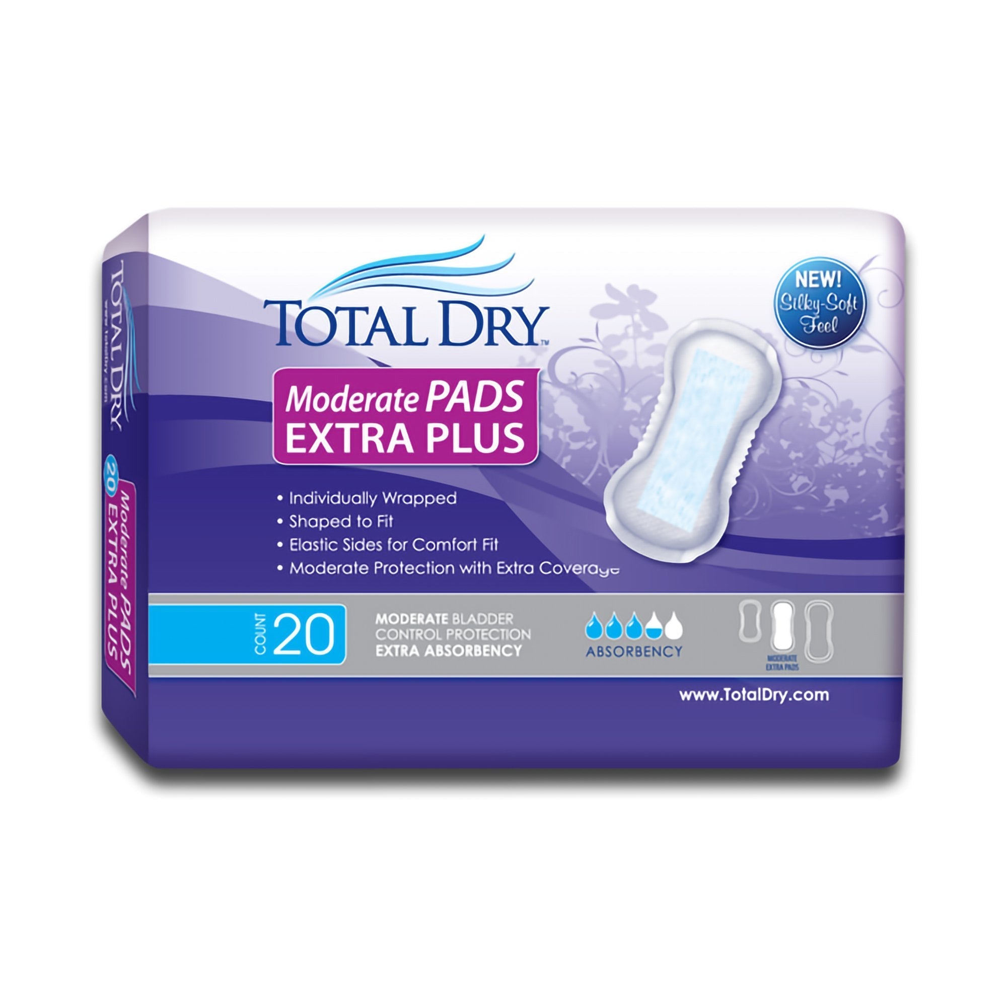 TotalDry™ Moderate Extra Bladder Control Pad, 13¾-Inch Length (20 Units)