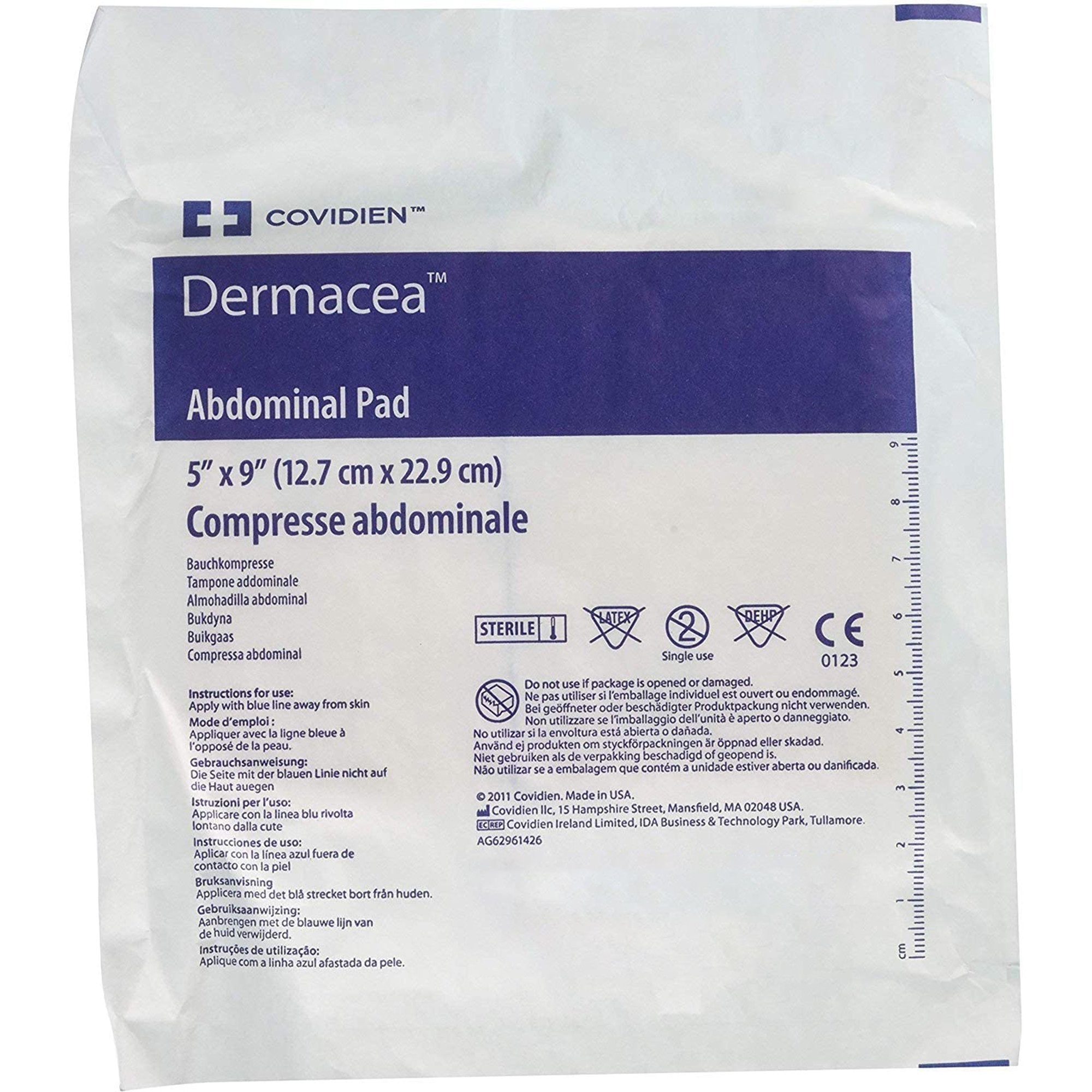 Dermacea™ Abdominal Pad, 5 x 9 Inch (880 Units)