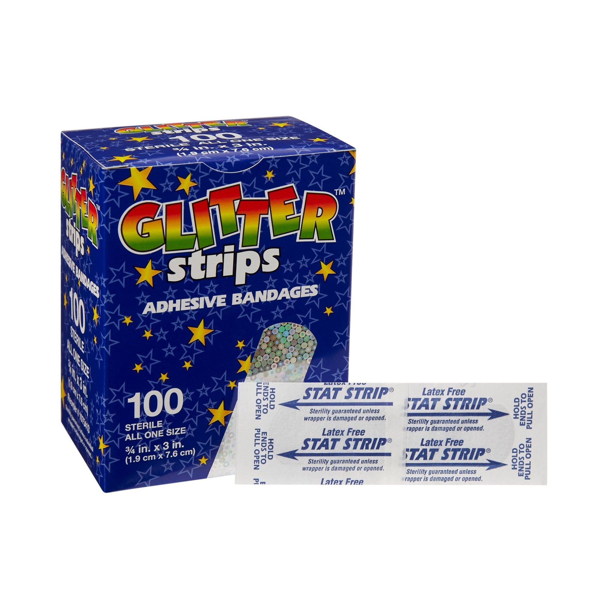 Glitter™ Stat Strip® Design Adhesive Strip, ¾ x 3 Inch (100 Units)