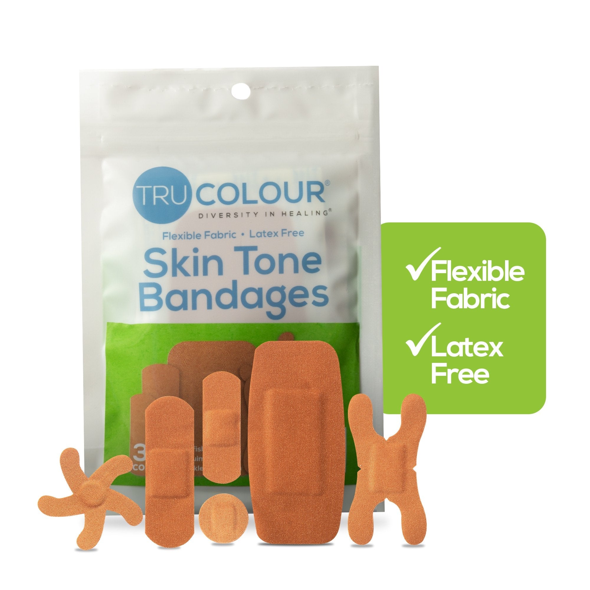 TruColour® Olive Adhesive Strips, Assorted Shapes and Sizes (30 Units)