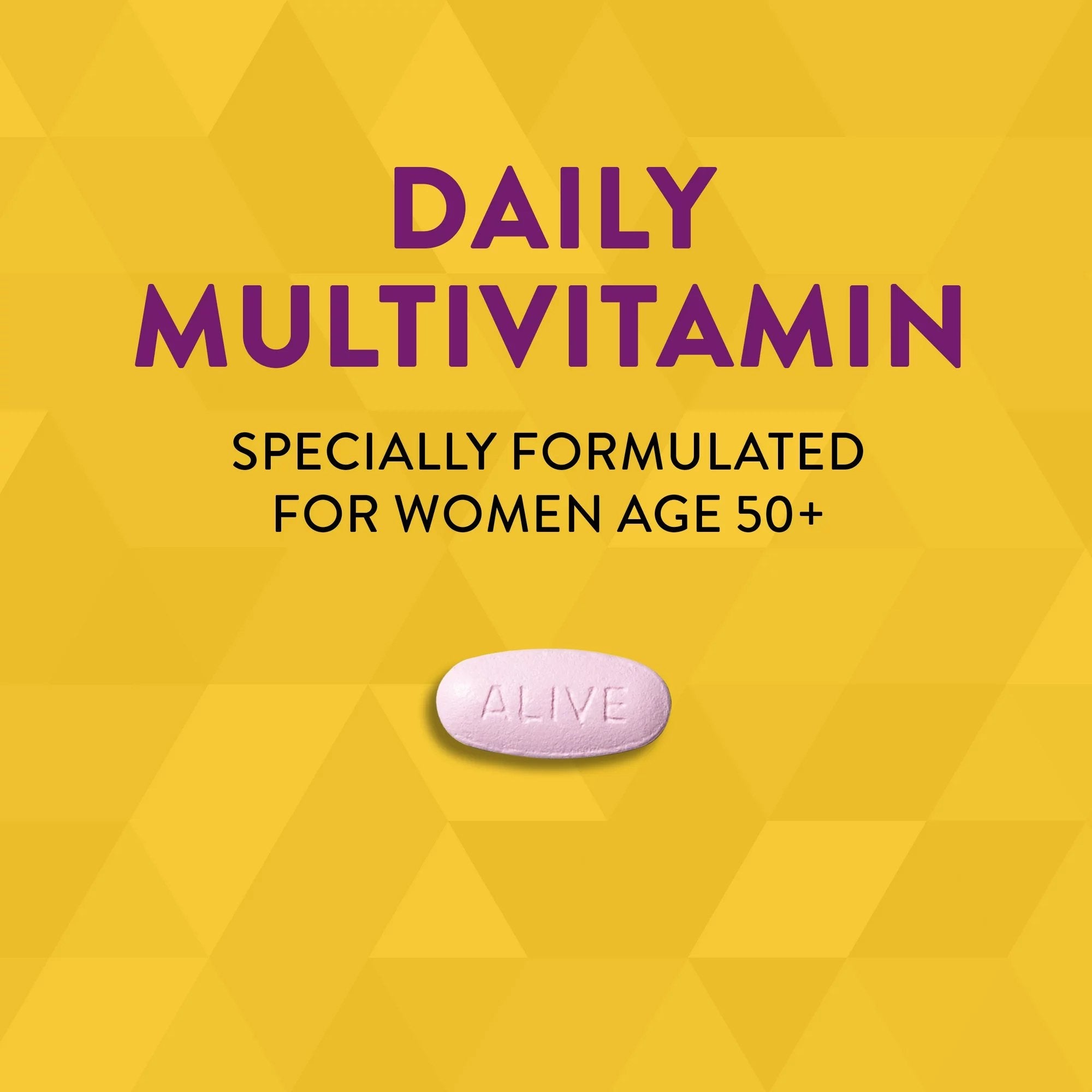 Multivitamin Supplement Alive!® Women’s 50+ Vitamin A / Vitamin C 900 mcg / 135 mg Strength Tablet (50 Units)