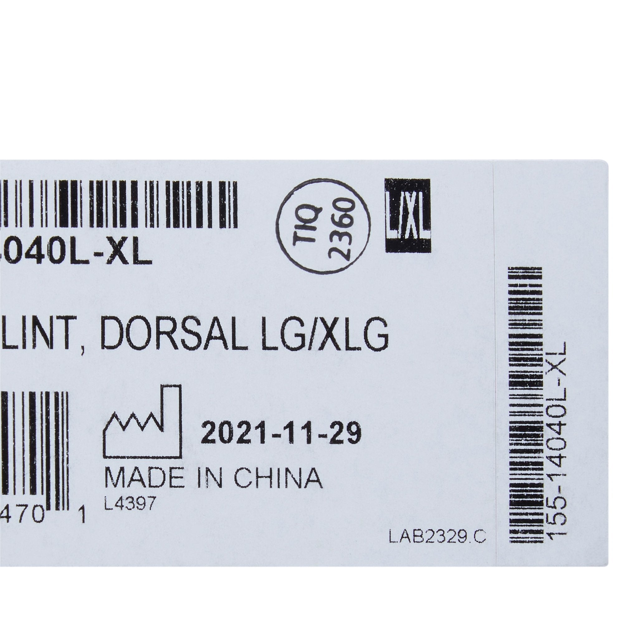 McKesson Low Profile Dorsal Night Splint, Large / Extra Large (1 Unit)