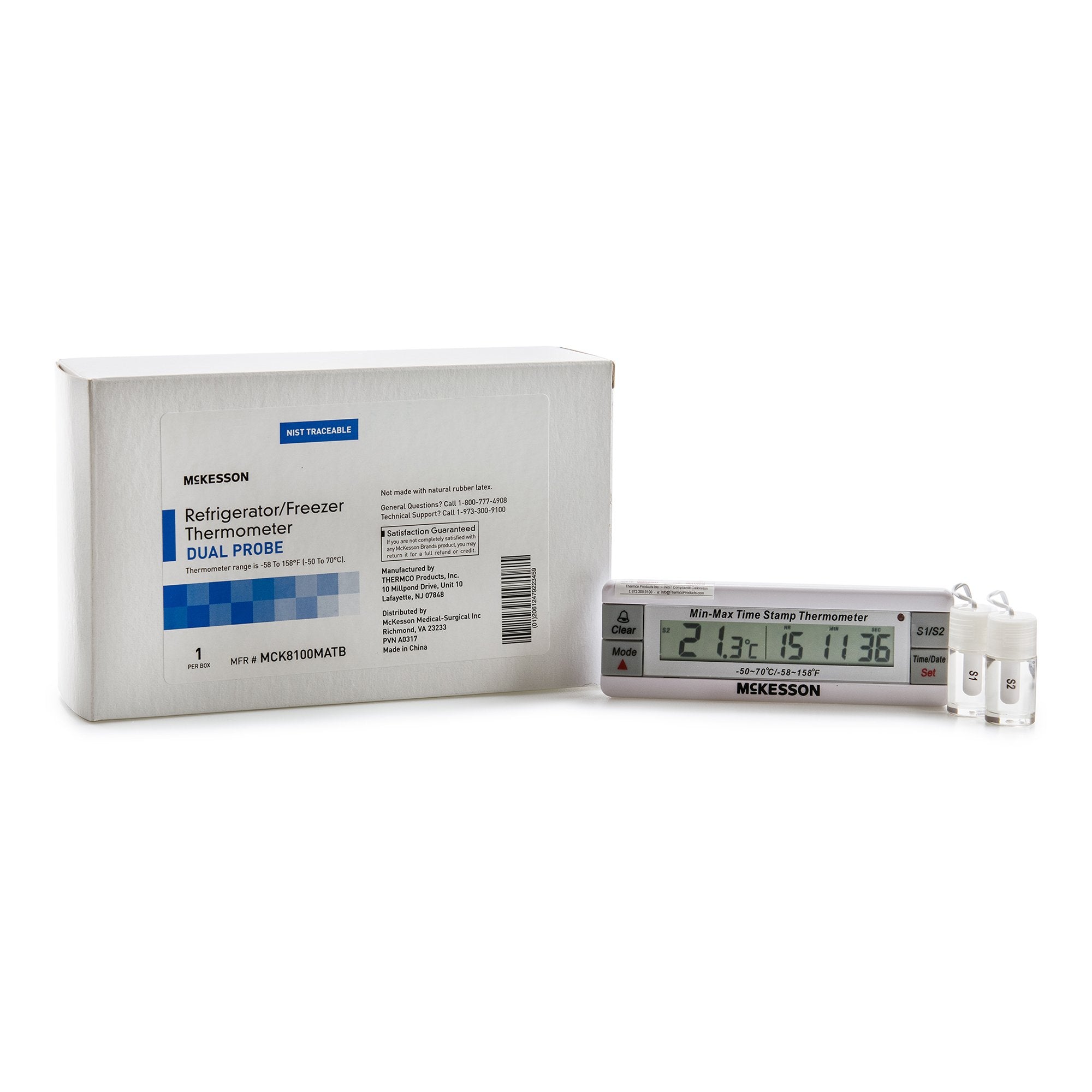 McKesson Refrigerator / Freezer Thermometer, Digital Display, -58° to +158°F (-50° to +70°C) (1 Unit)