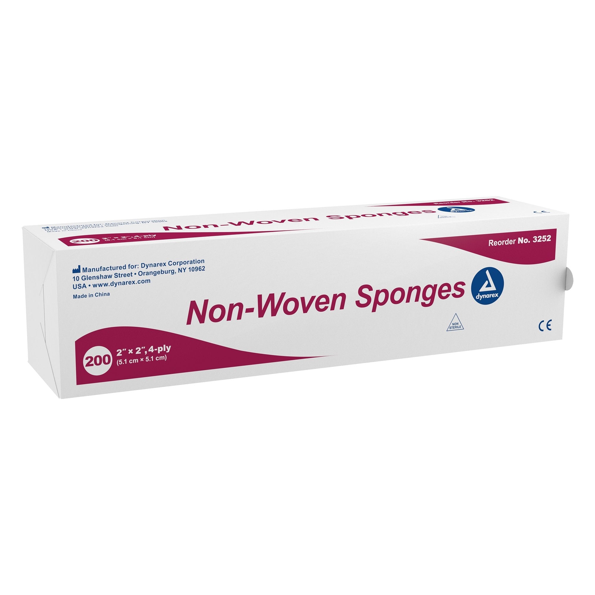 Dynarex® Nonwoven Sponge, 2 x 2 Inch (200 Units)