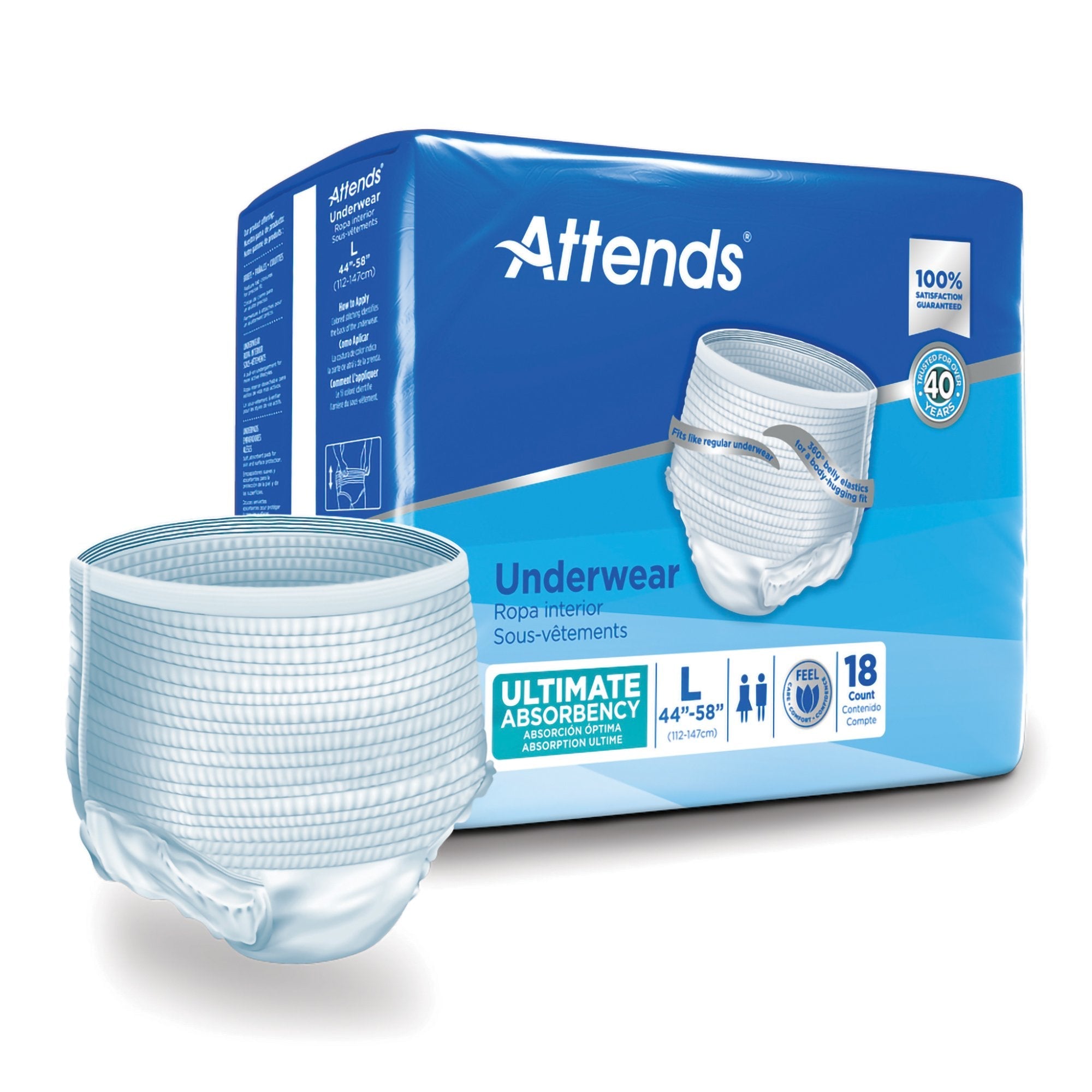 Attends® Advanced Underwear, Large (18 Units)