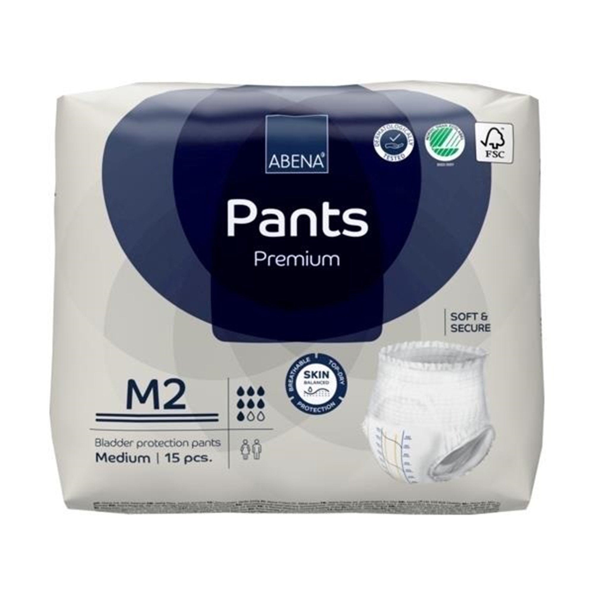 Abena® Premium Pants M2 Incontinence Brief, Medium (15 Units)