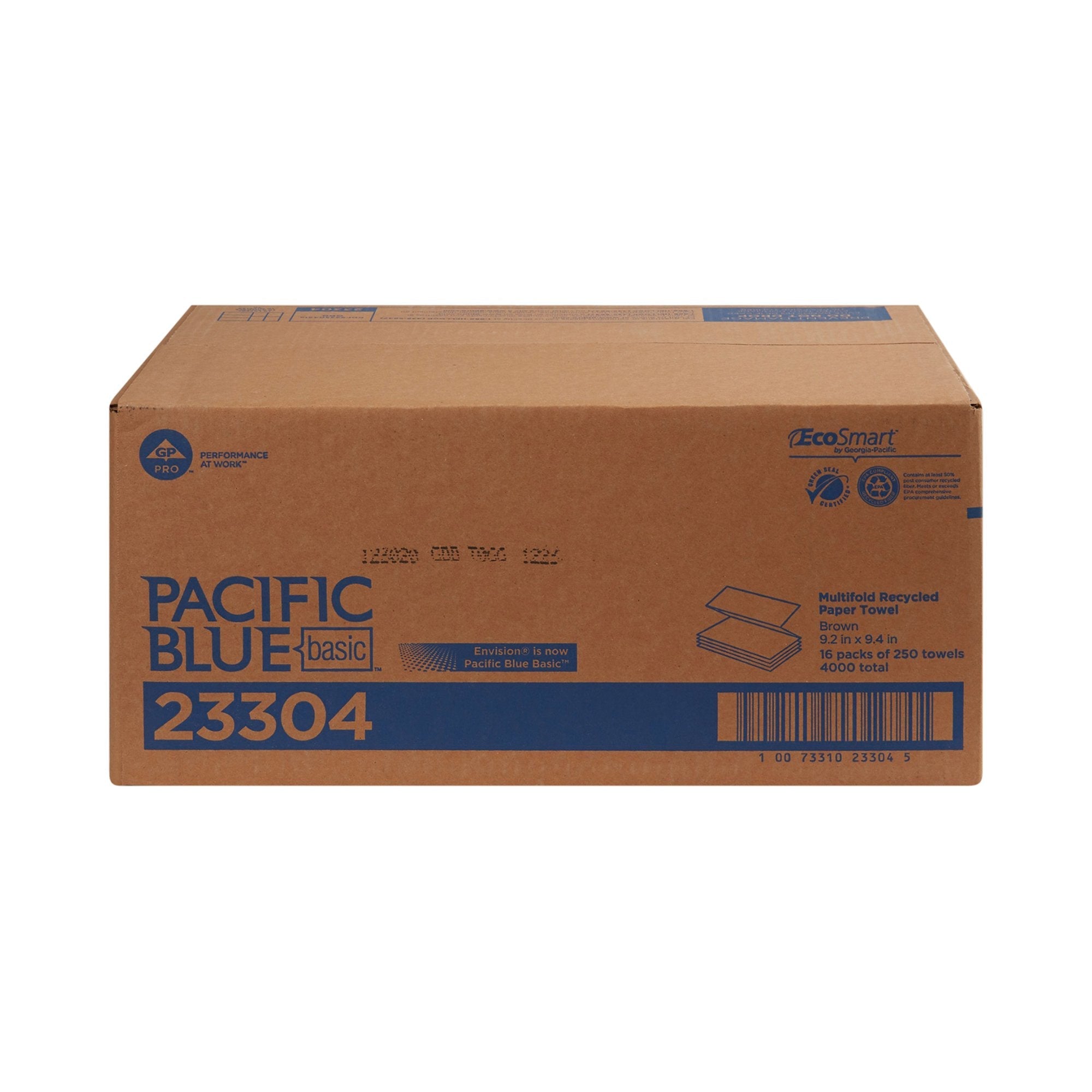 Pacific Blue Basic™ Paper Towel, 250 per Pack, 16 Packs per Case (16 Units)