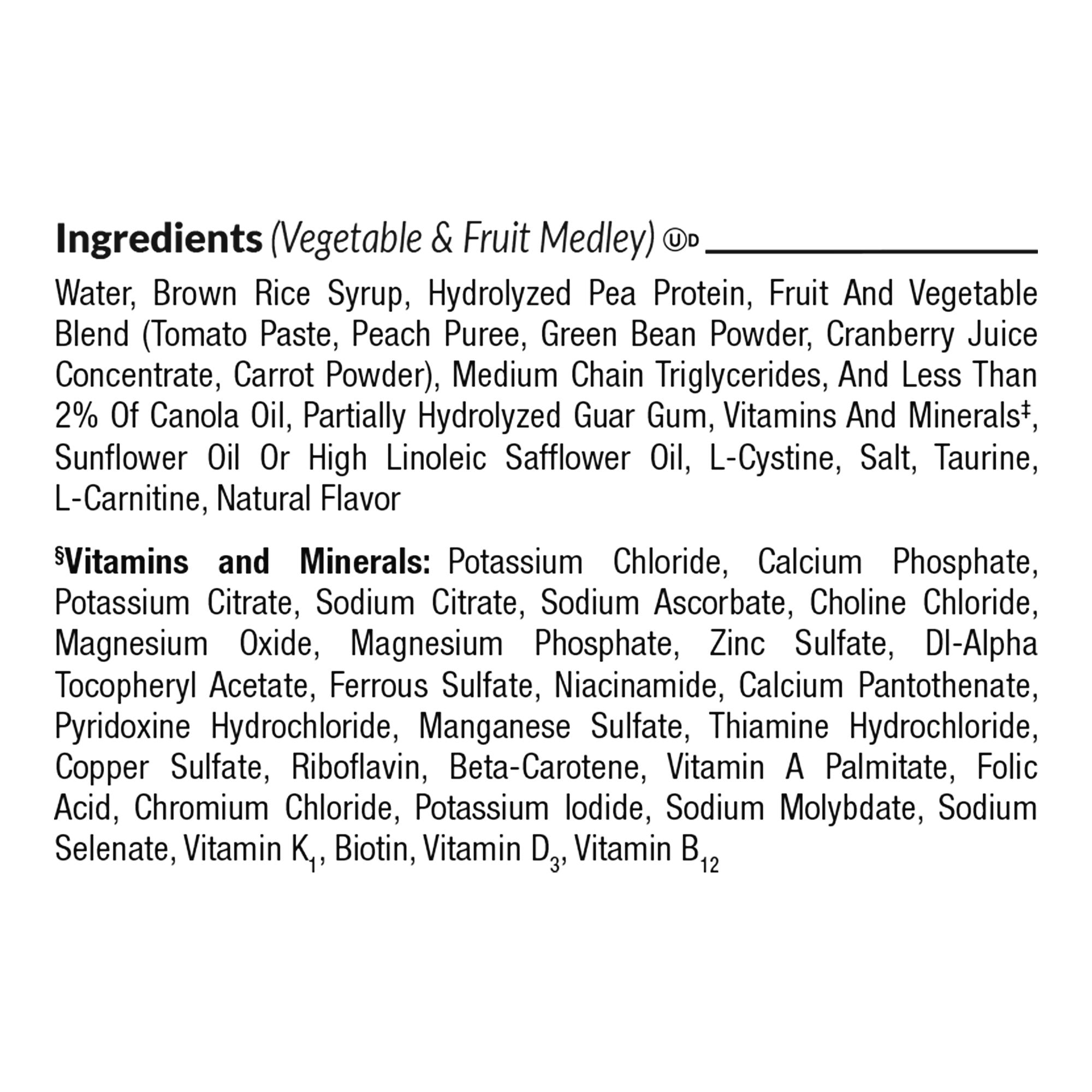 Tube Feeding Formula Compleat® Peptide 1.0 Vegetable / Fruit Medley Flavor Liquid 250 mL Reclosable Carton (24 Units)