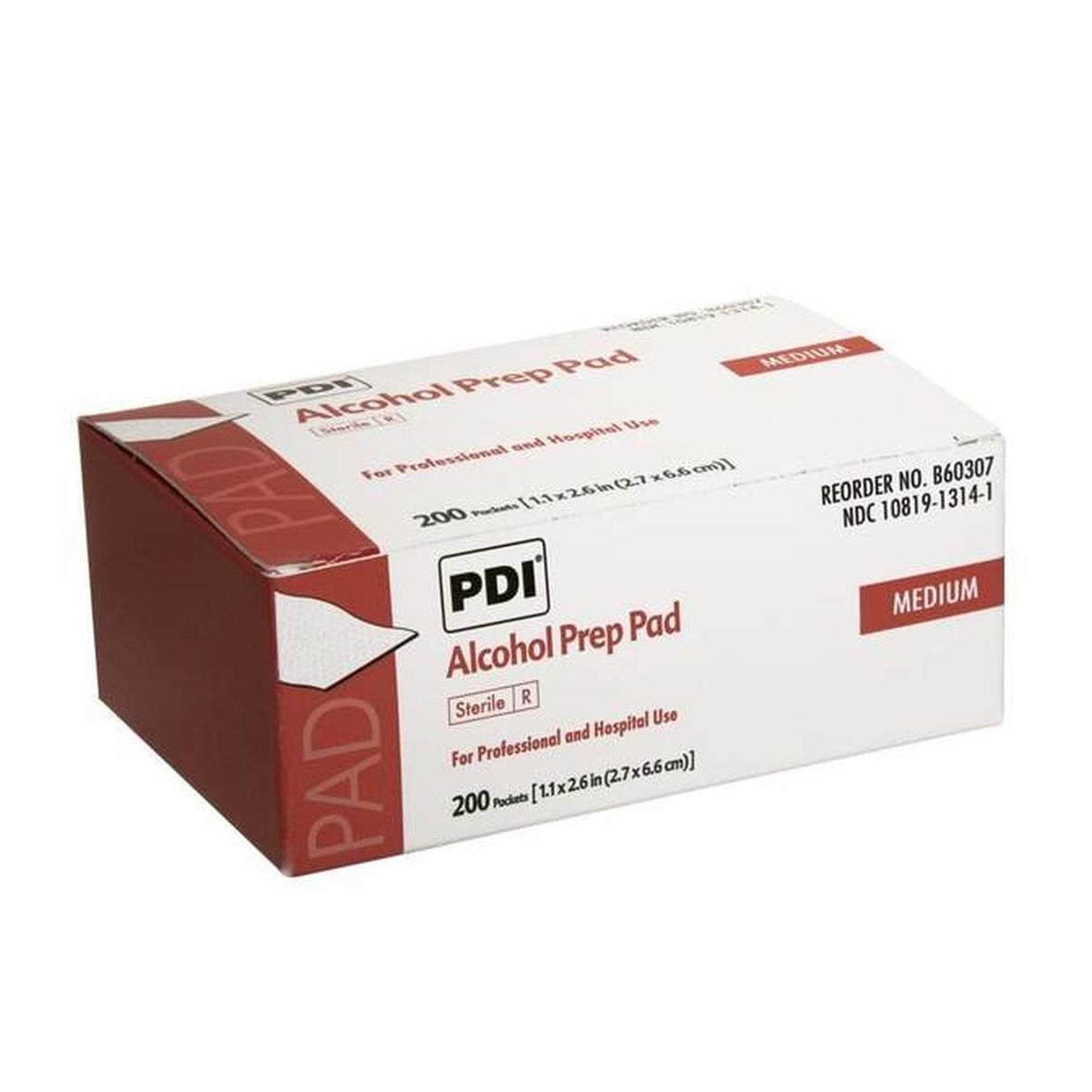 PDI® Alcohol Prep Pad, 2 x 2 Inch (200 Units)