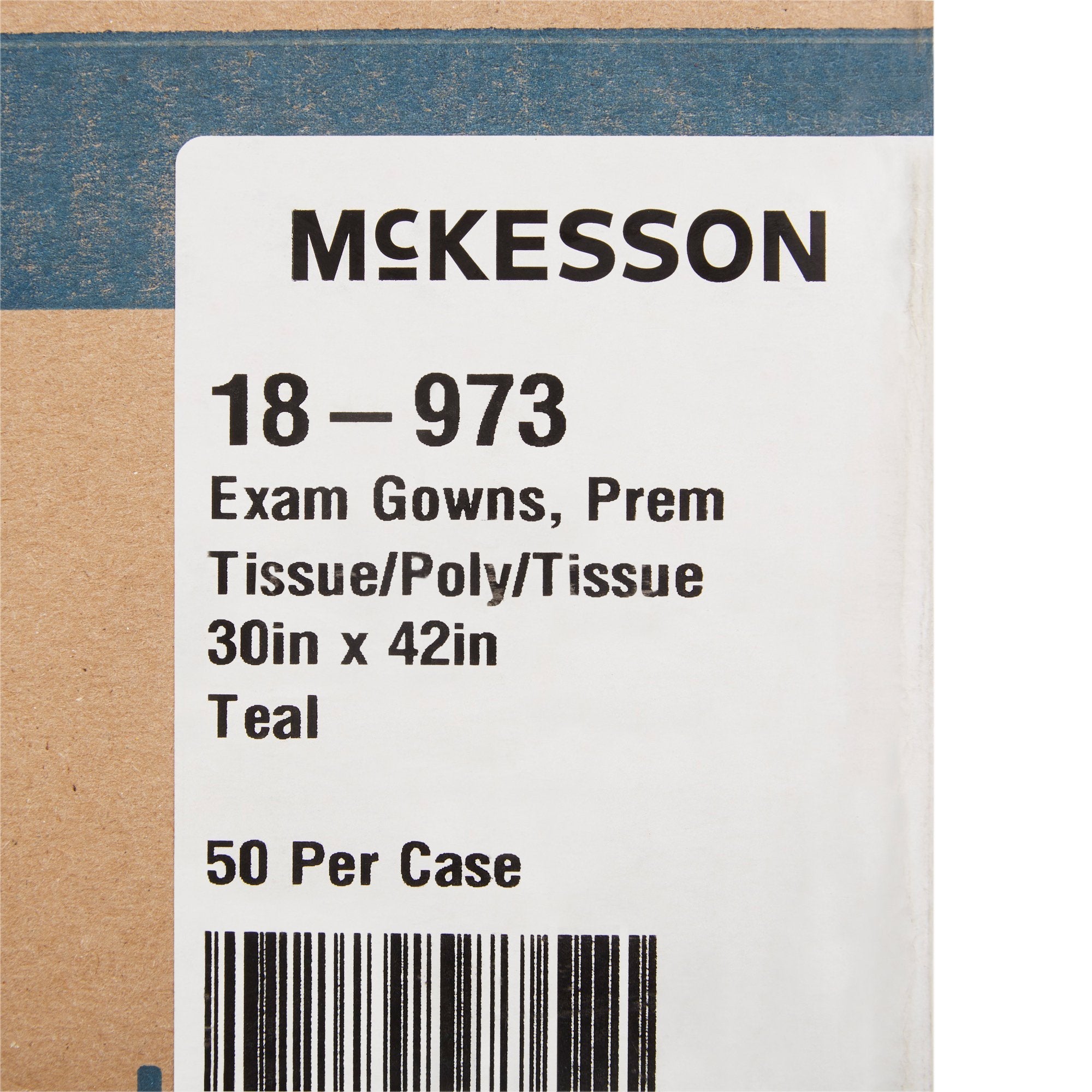 McKesson Patient Exam Gown, Teal (50 Units)