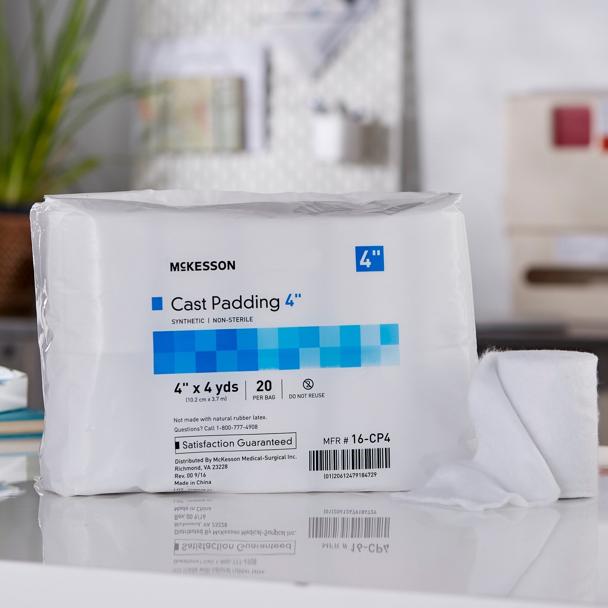 McKesson White Polyester Cast Padding, 4 Inch x 4 Yard (20 Units)