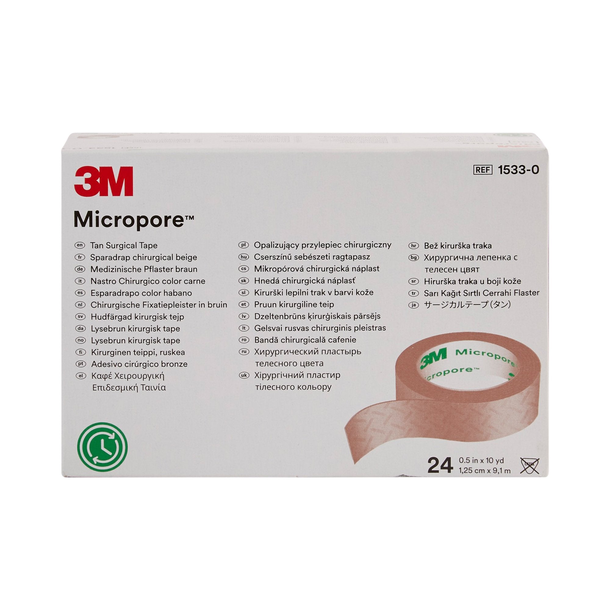 3M™ Micropore™ Paper Medical Tape, 1/2 Inch x 10 Yard, Tan (24 Units)