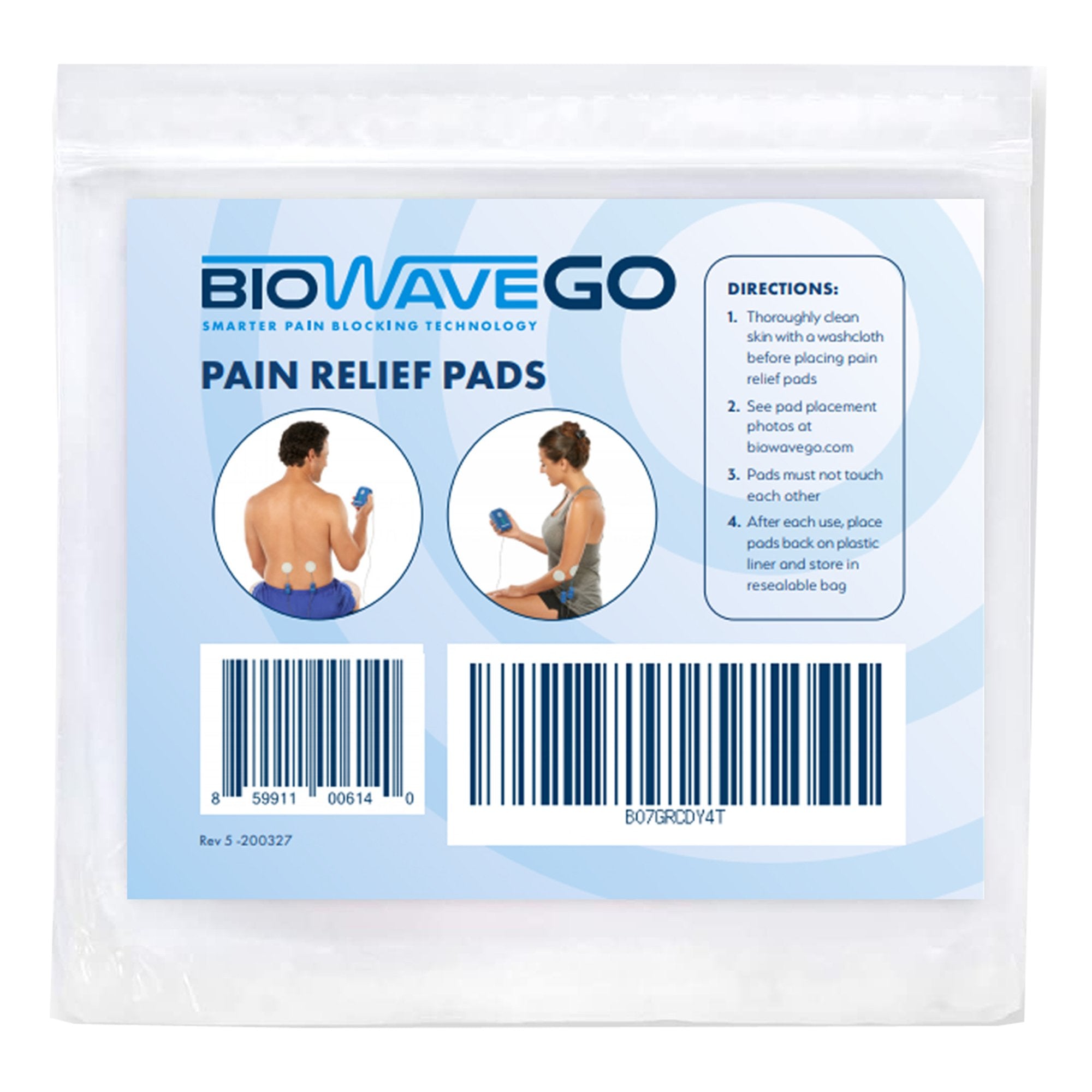 BioWave Electrode Pads for Pain Relief, Reusable - 2" Round (3 Units)