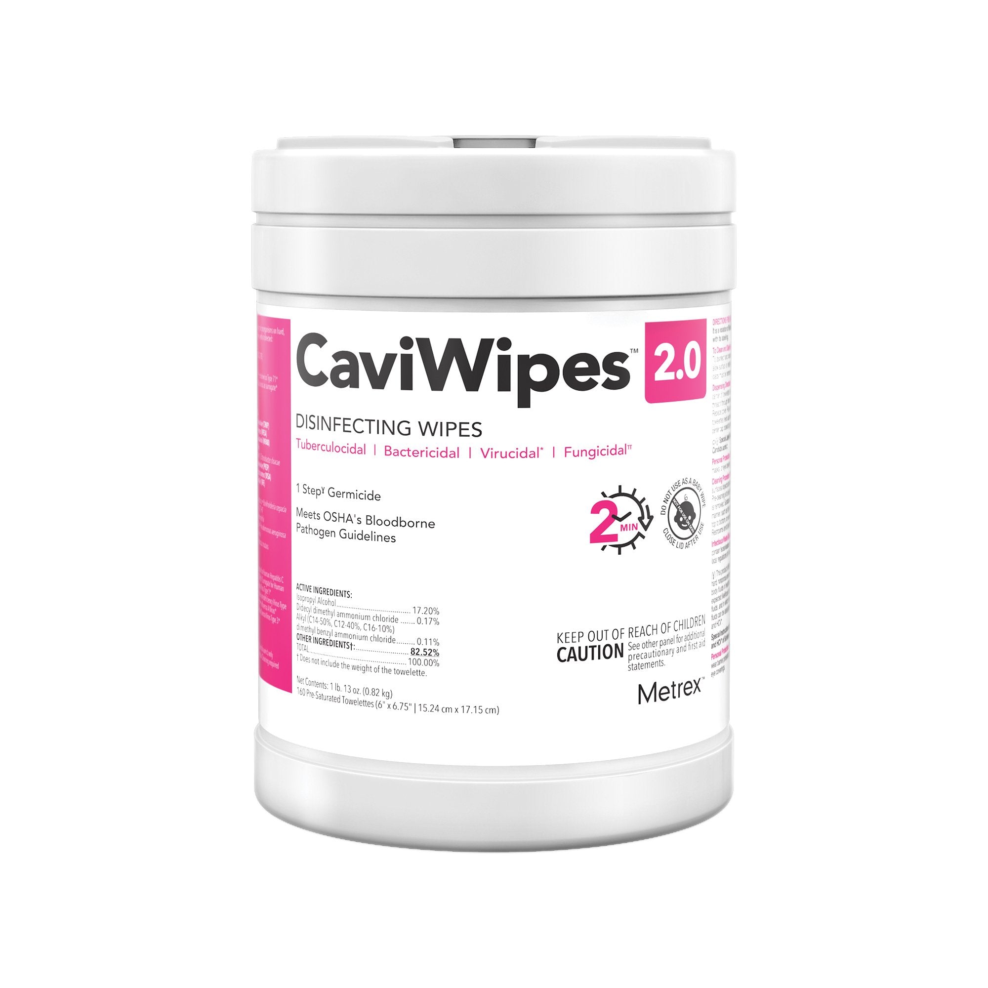 CaviWipes 2.0 Disinfectant Wipes: 160-Count, Quick-Clean Surface Sanitizer