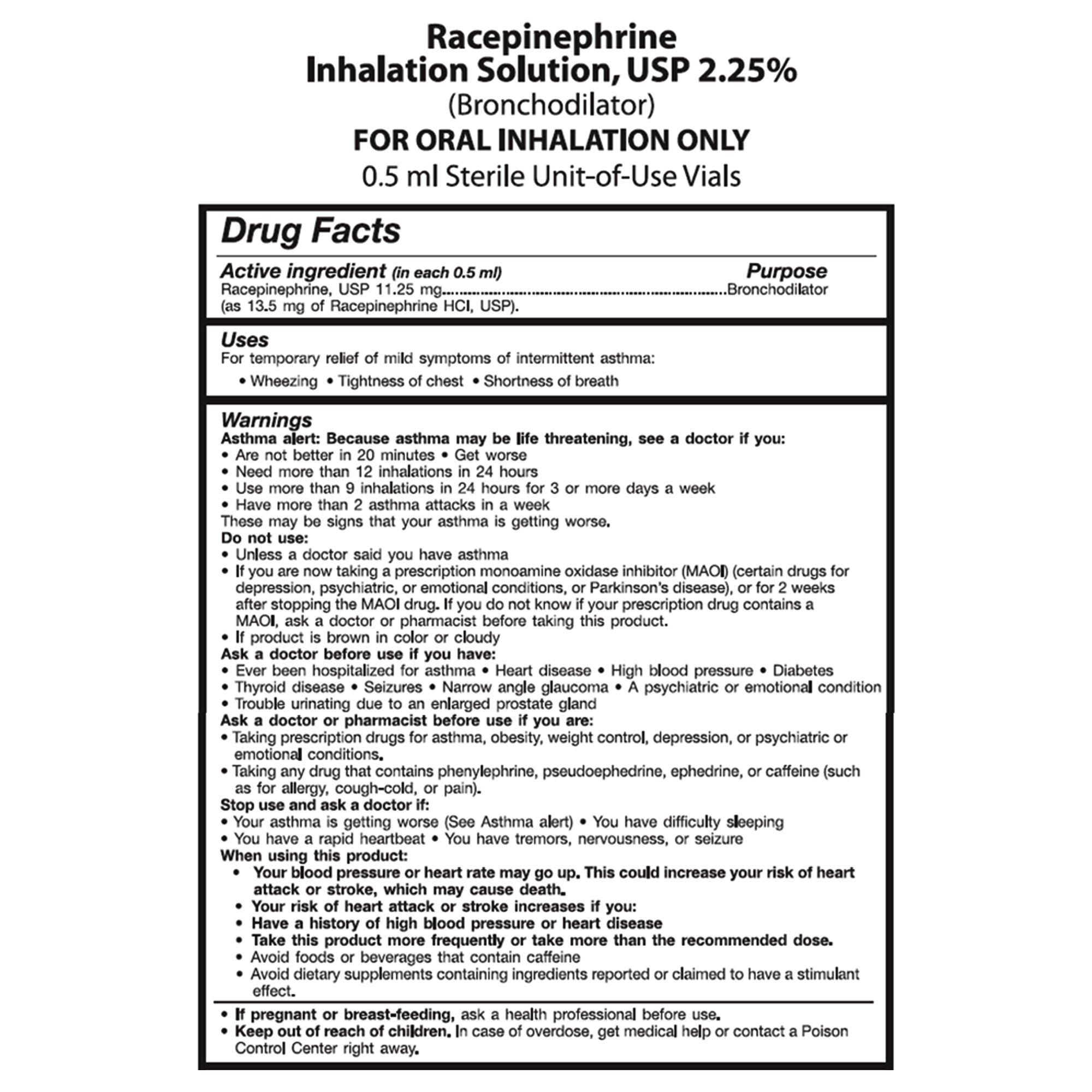 Nephron Inhalation Solution, 0.5 mL Vial (30 Units)