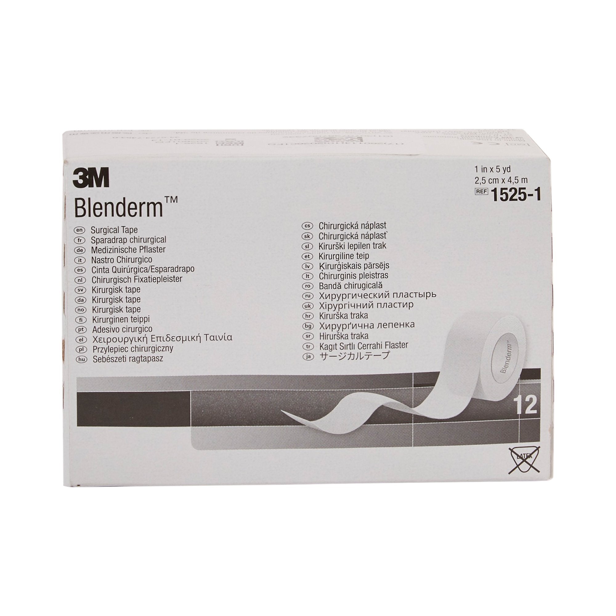 3M™ Blenderm™ Plastic Medical Tape, 1 Inch x 5 Yard, Transparent (12 Units)