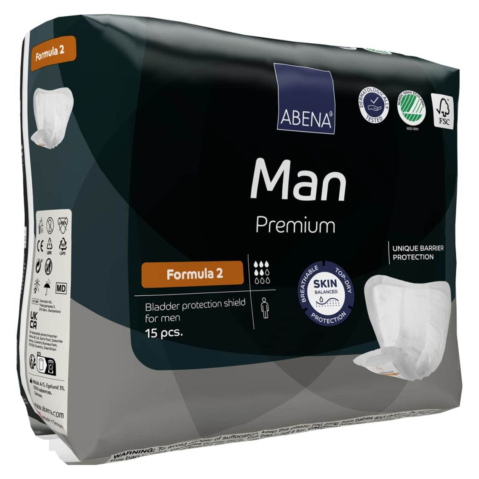 Abena® Man Premium Bladder Protection Shield, Formula 2 (15 Units)