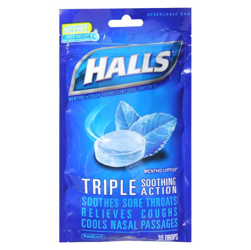 Halls® Menthol / Eucalyptus Flavor Cold and Cough Relief (1 Unit)