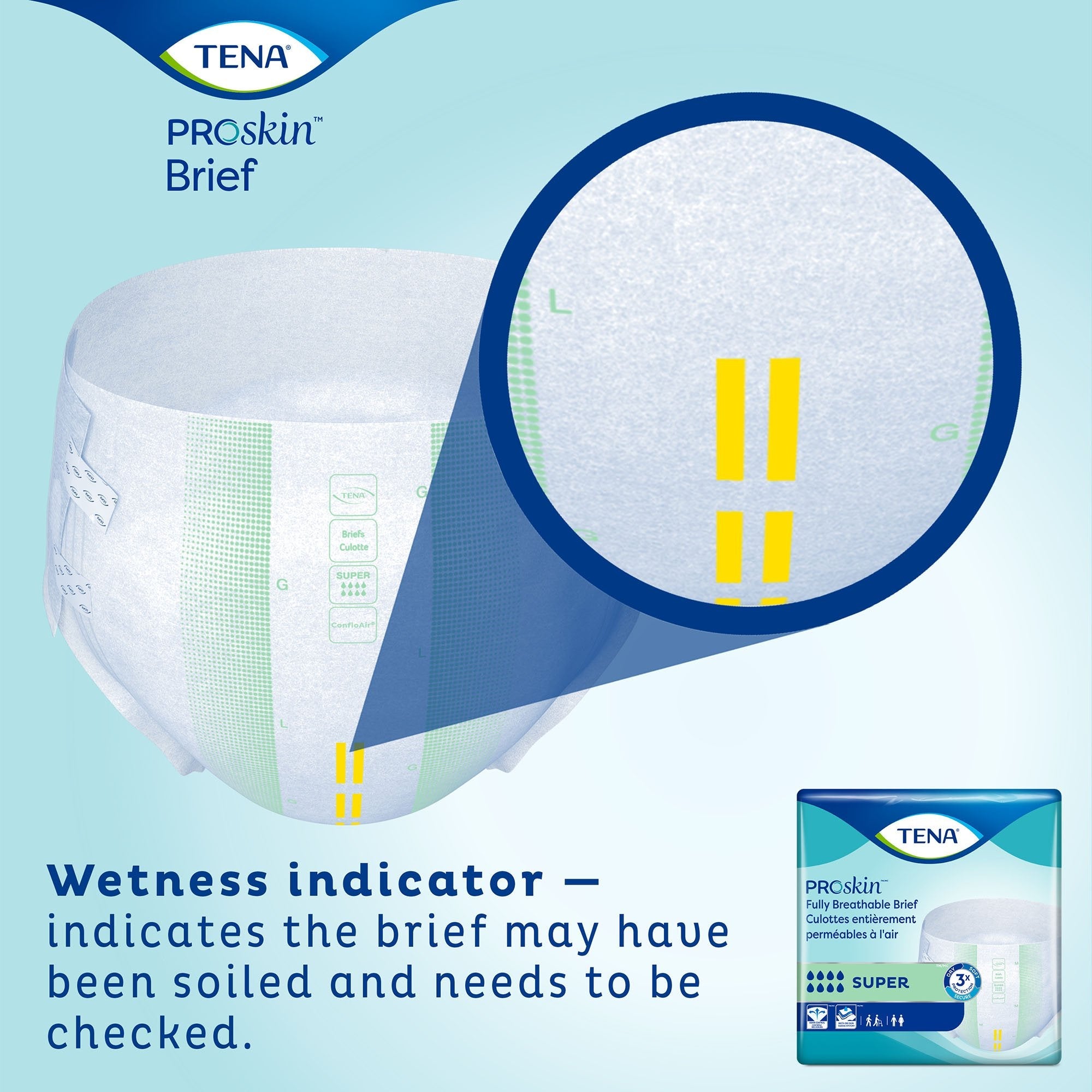 TENA ProSkin Super Medium Adult Incontinence Briefs, 28-Pack Heavy Absorbency