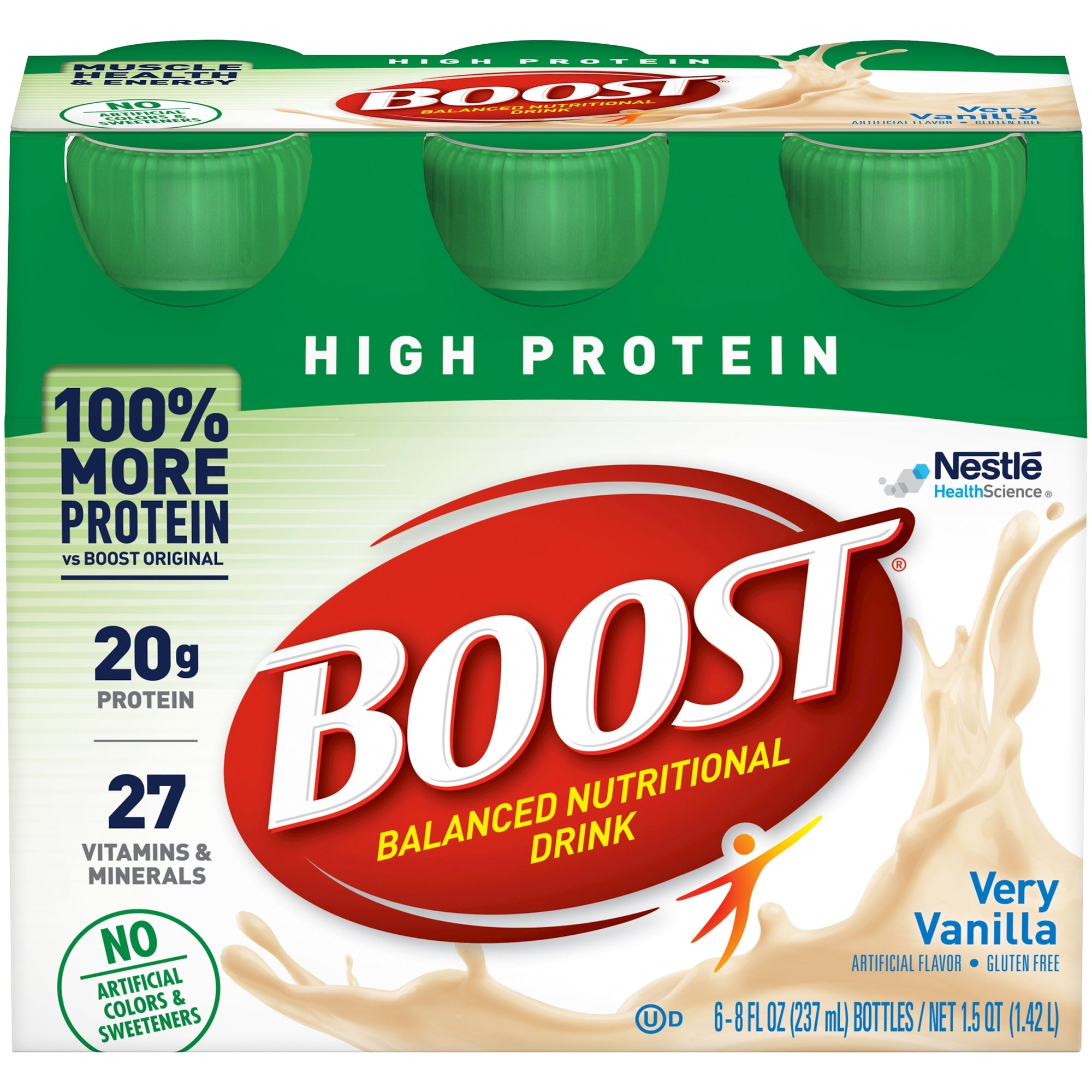 Boost High Protein Vanilla Nutritional Drink, 8 oz - 24 Pack