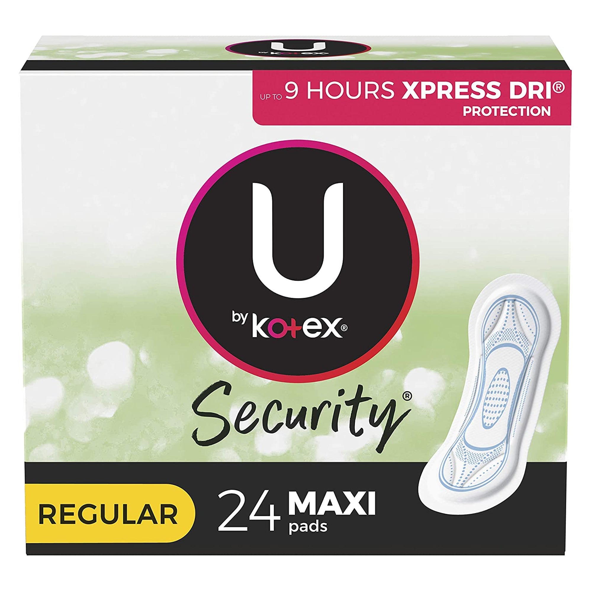 Kotex Security Maxi Pads Regular Absorbency - 24 Pack Comfort