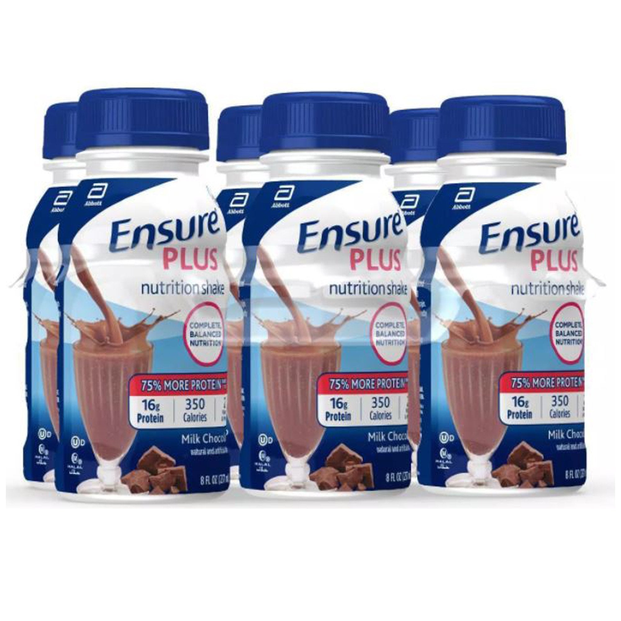 Ensure® Plus Chocolate Nutrition Shake - Balanced Meal Replacement 8oz 24pk