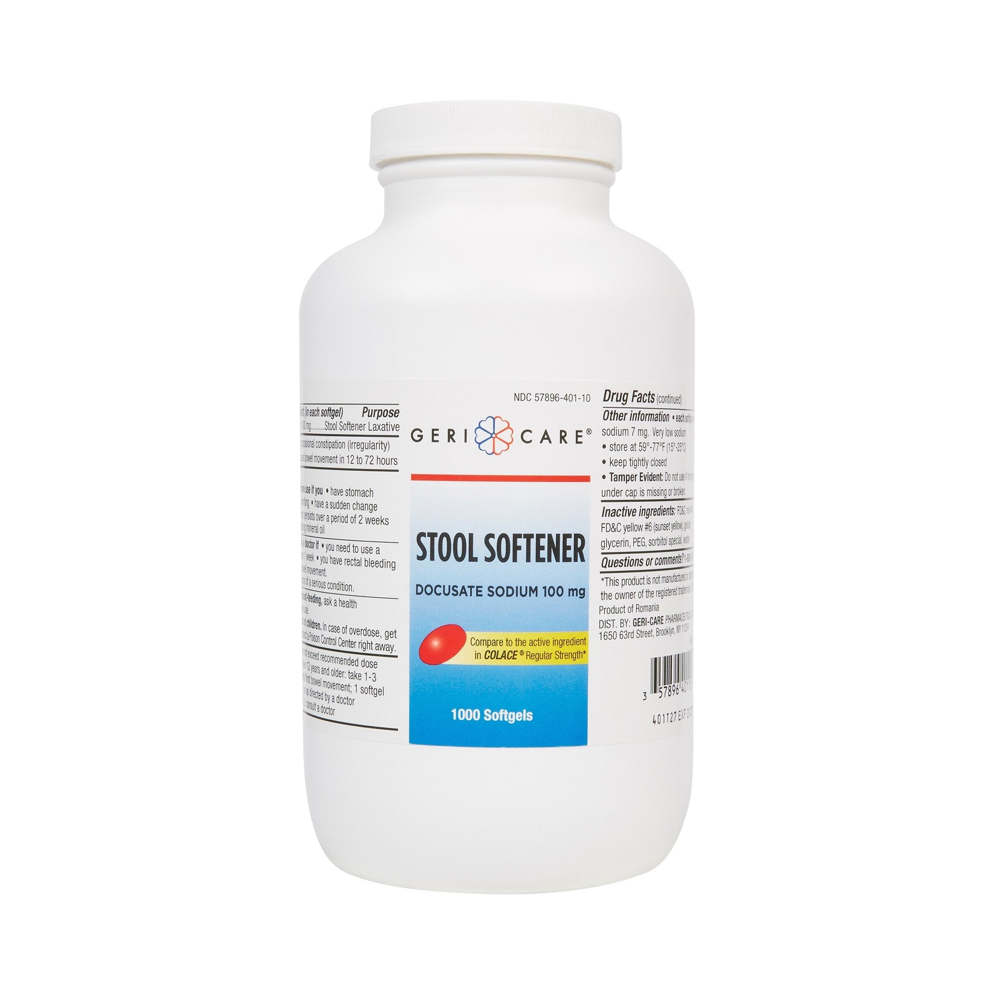 Geri-Care® Docusate Sodium Stool Softener (12 Units)