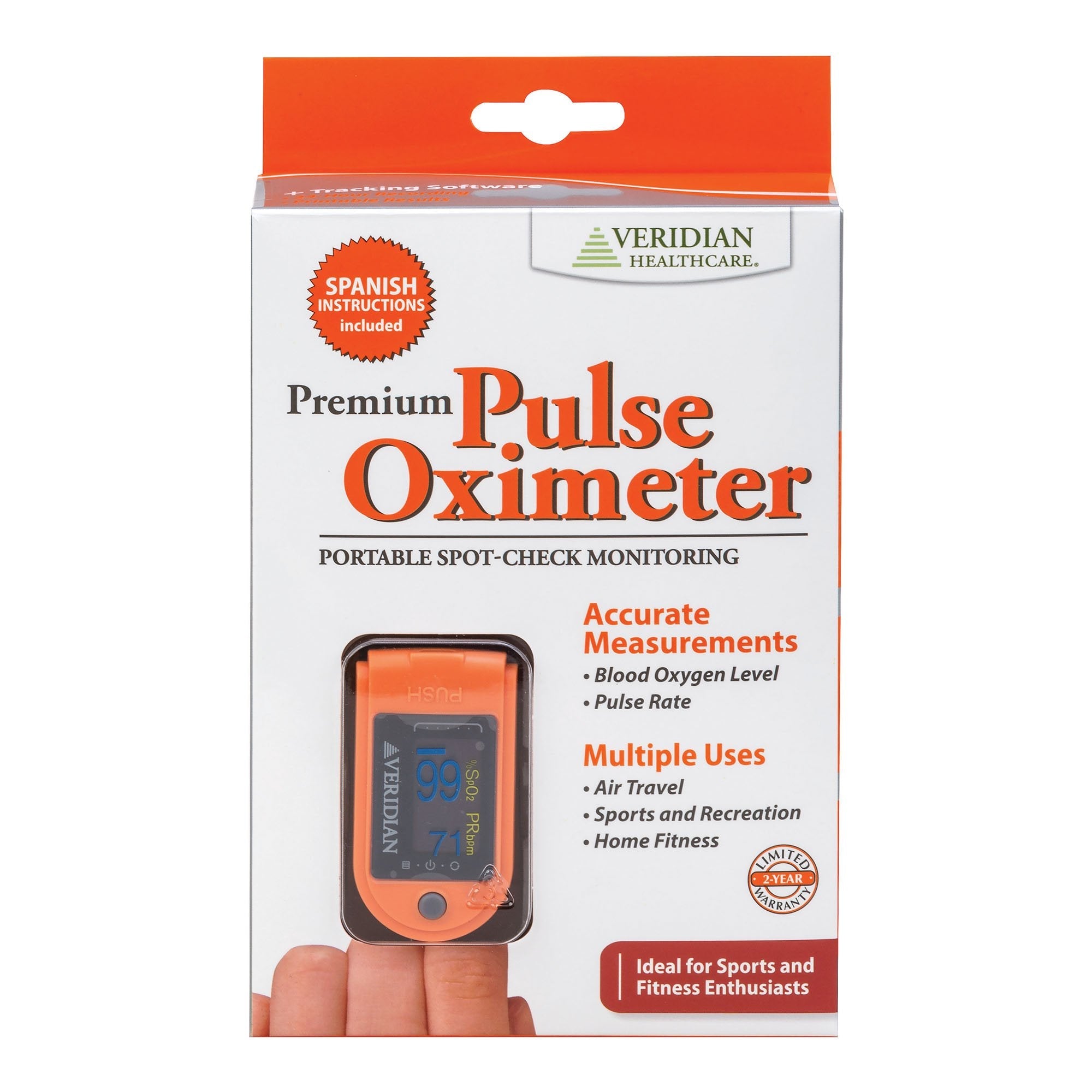 SmartHeart Fingertip Pulse Oximeter, Blood Oxygen Saturation Monitor, Premium (1 Unit)