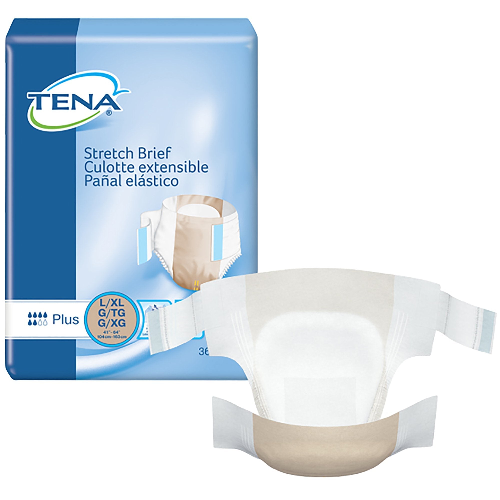 Tena® Stretch™ Plus Incontinence Brief, Large / Extra Large (36 Units)