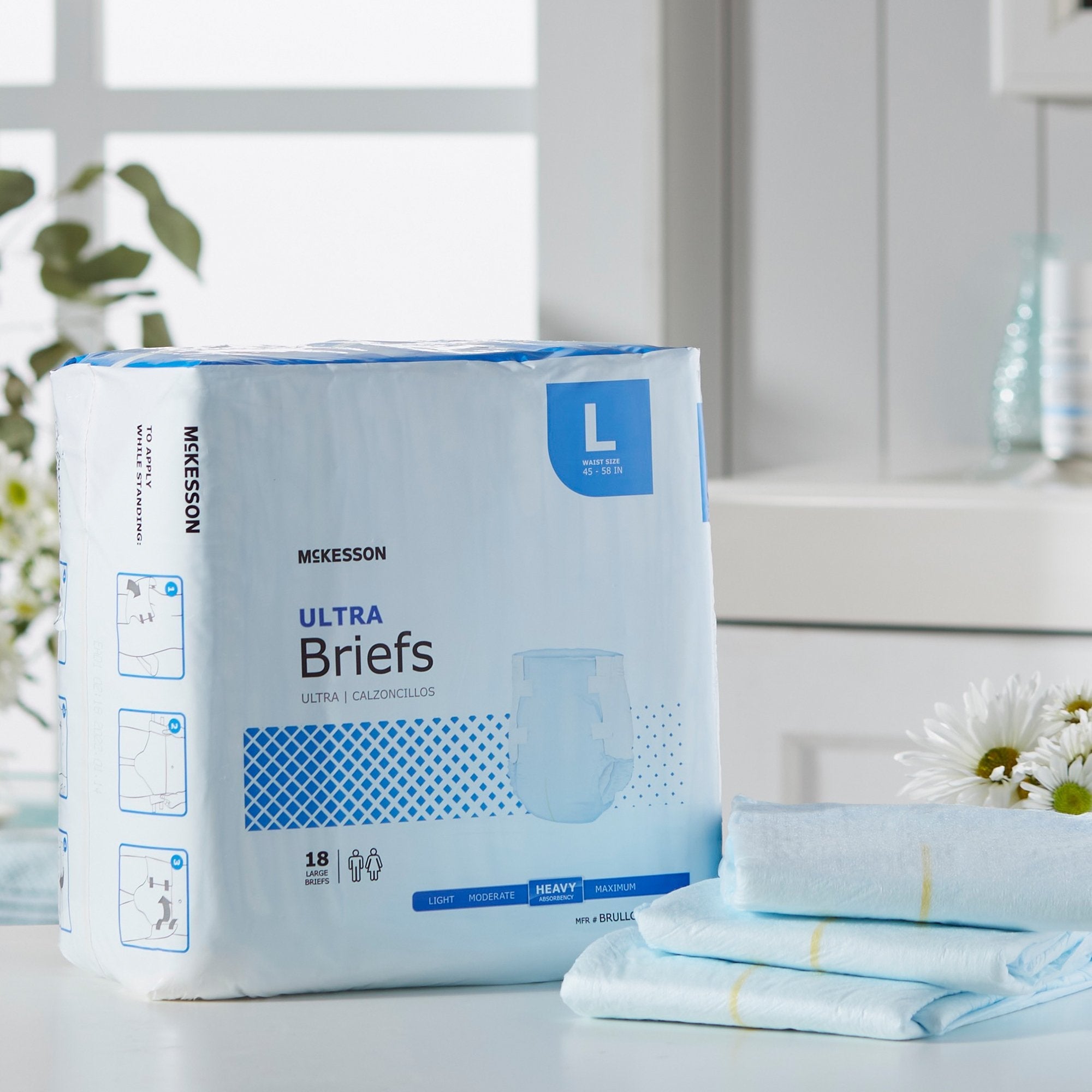McKesson Ultra Heavy Absorbency Incontinence Brief, Large - 1 Pack