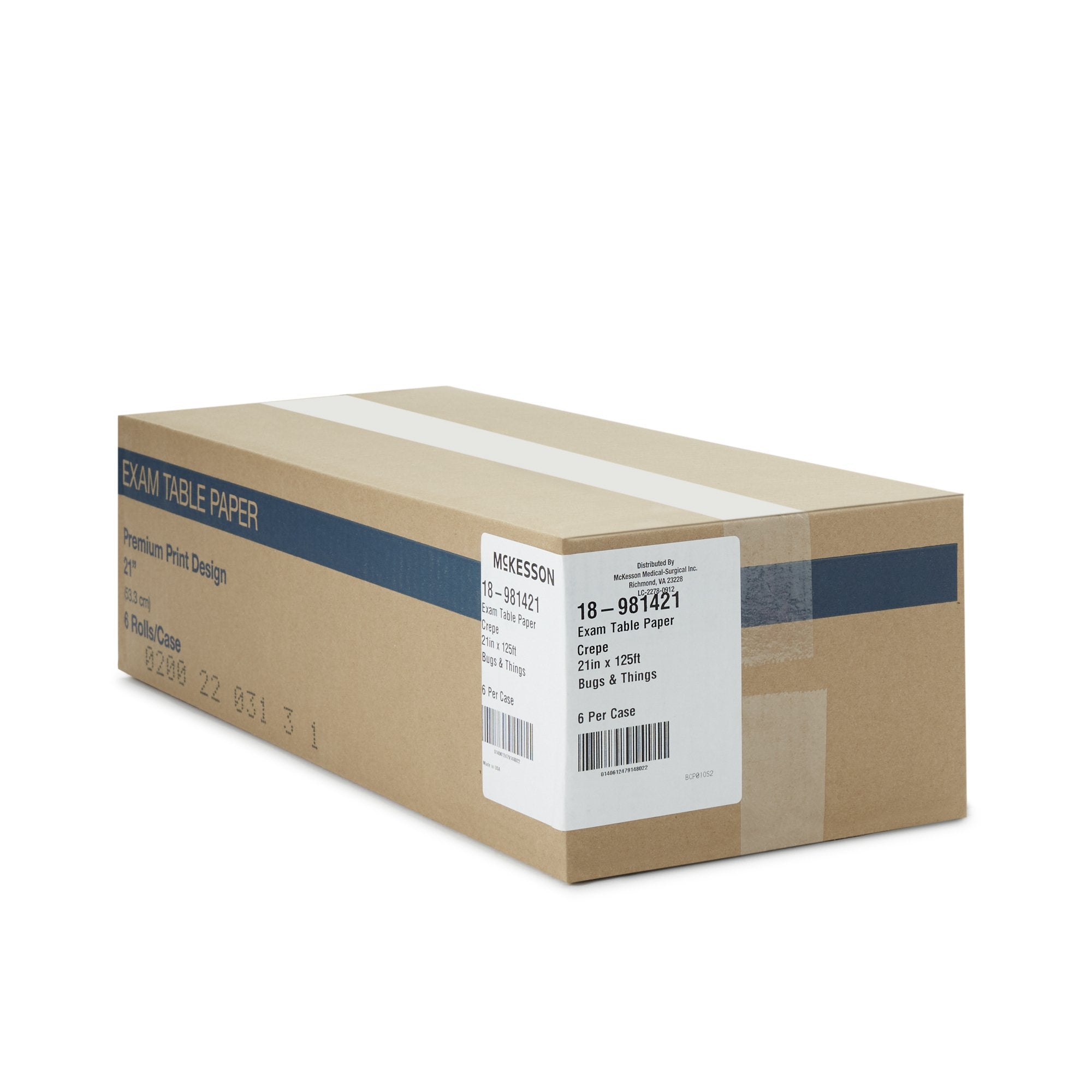 McKesson Crepe Table Paper, 21 Inch x 125 Foot, Print (Bugs and Things) (6 Units)