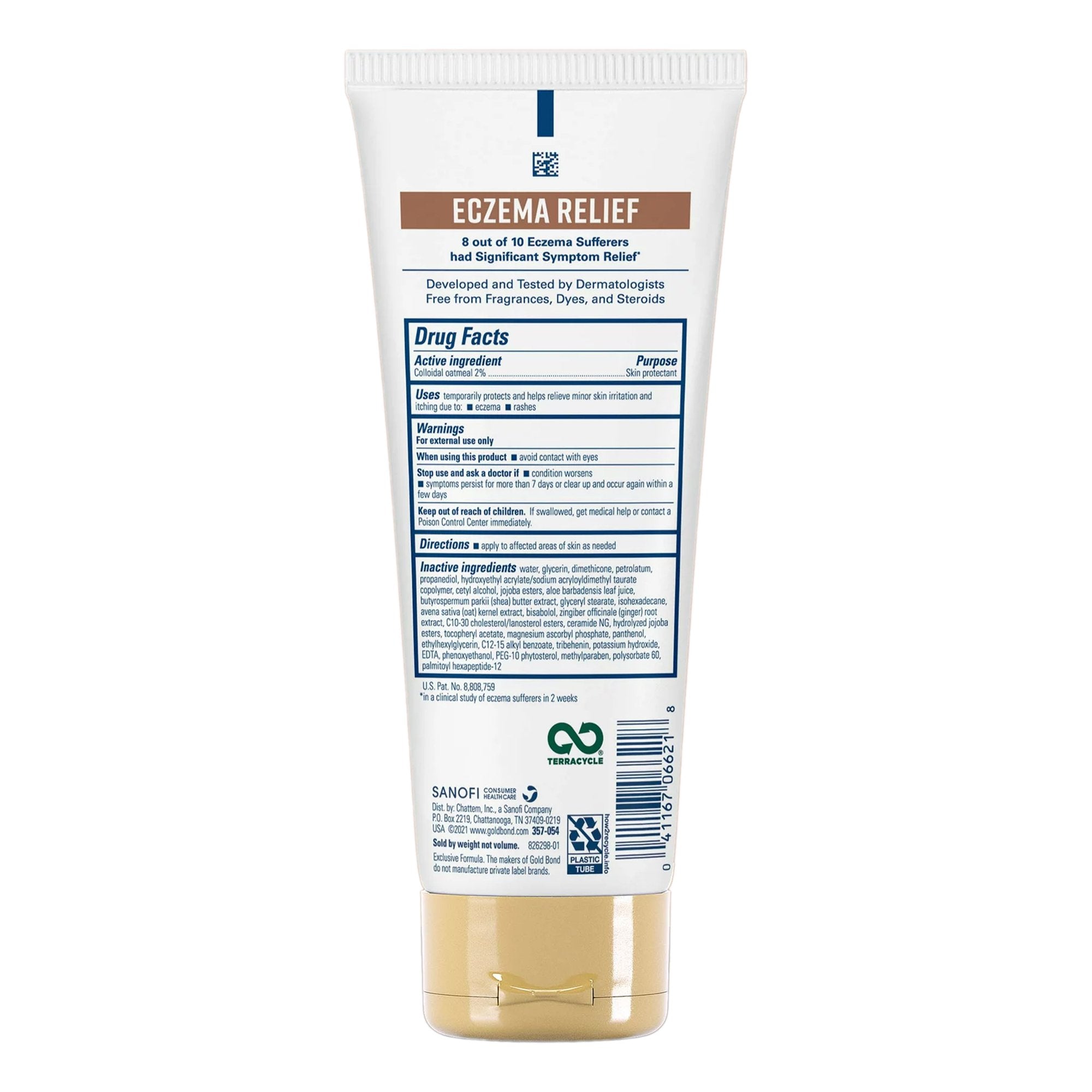 Skin Protectant Gold Bond® Eczema Relief 8 oz. Tube Unscented Cream (1 Unit)