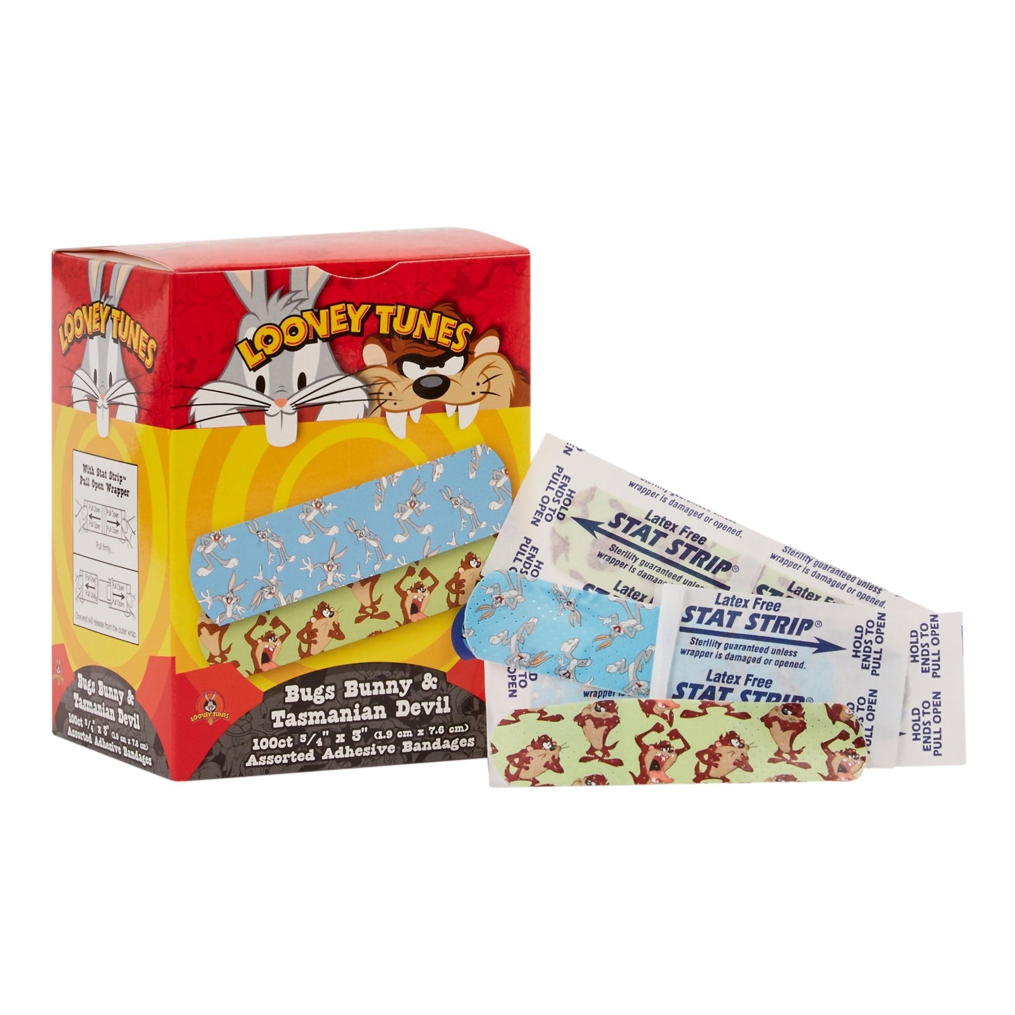 Looney Tunes™ Stat Strip® Adhesive Strip, ¾ x 3 Inch (100 Units)