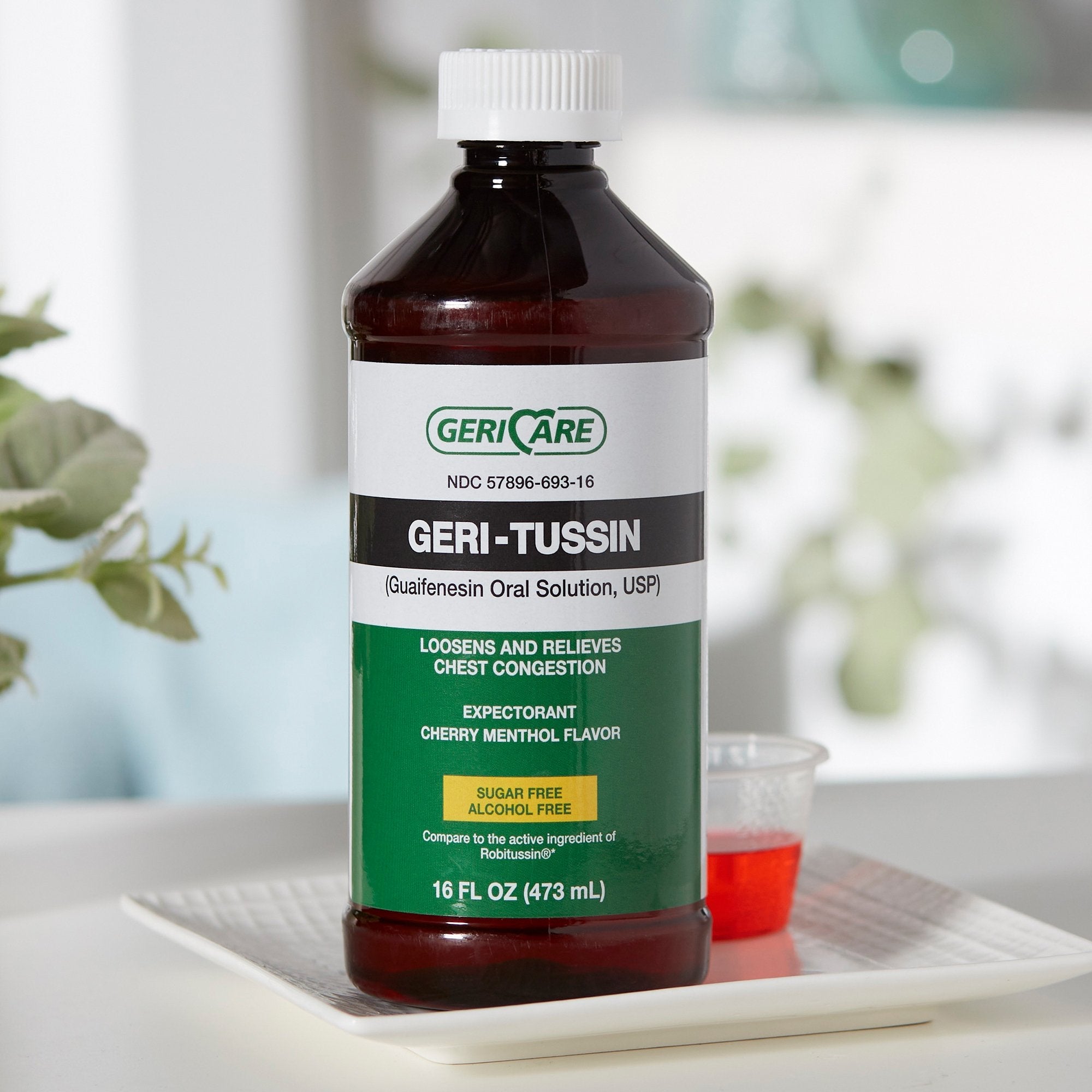 Geri-Care® Guaifenesin Expectorant, 16oz - Alcohol-Free Cough Relief