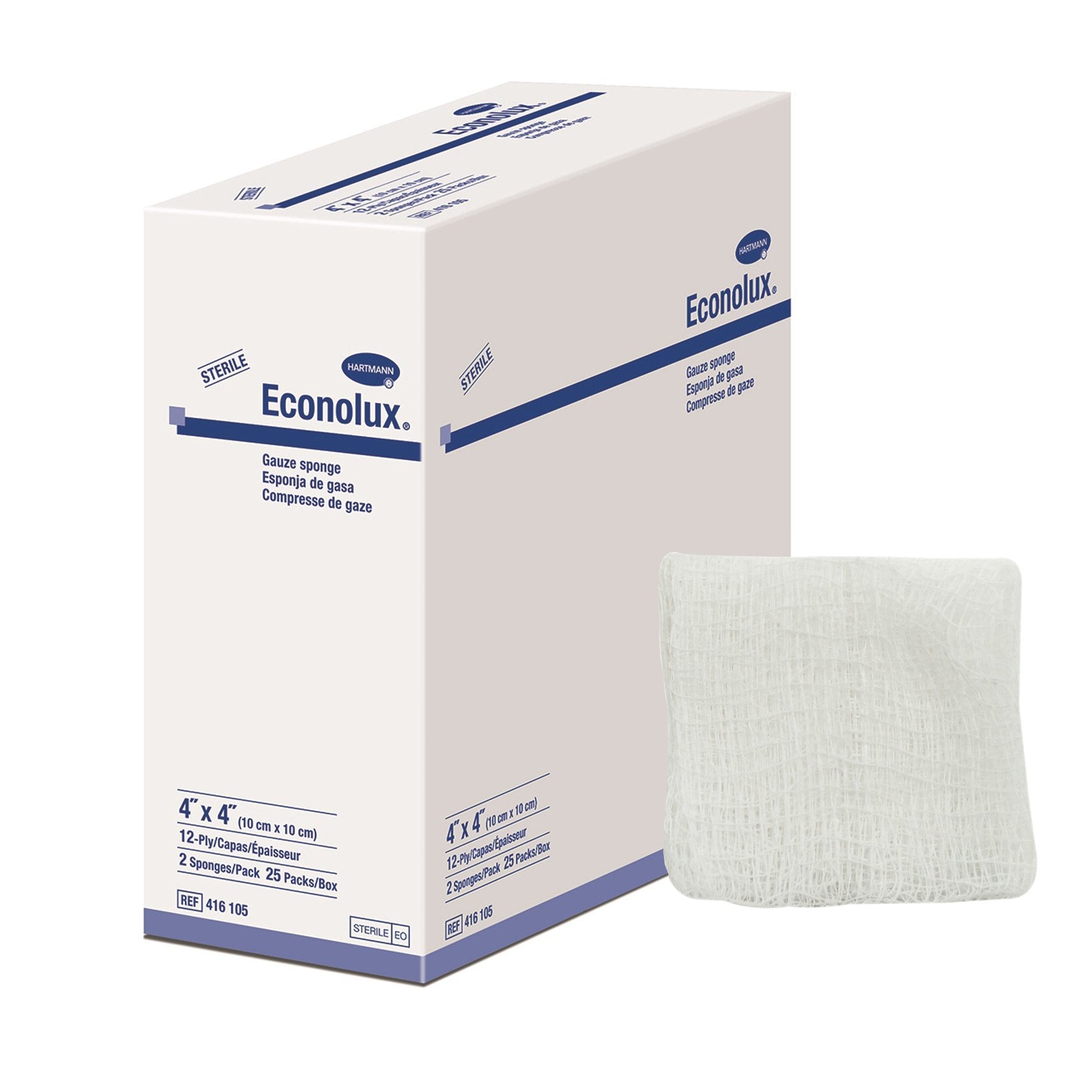 Econolux® Sterile Gauze Sponge, 4 x 4 Inch (25 Units)