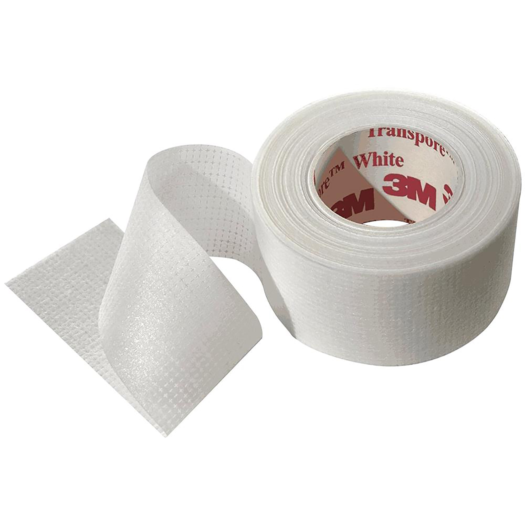 3M Transpore Plastic Medical Tape, 1" x 10yd, Transparent, 12 Pack