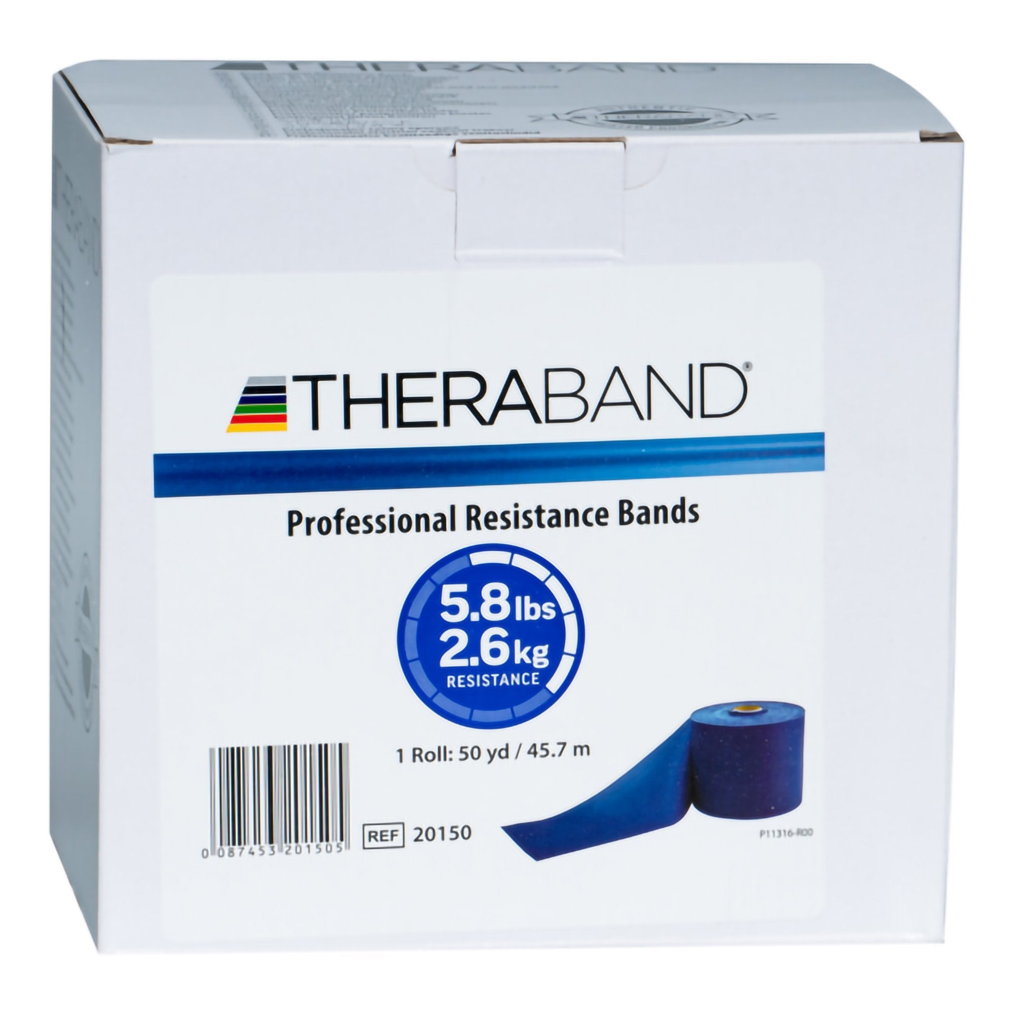 TheraBand® Exercise Resistance Band, Blue, 6 Inch x 50 Yard, X-Heavy Resistance (1 Unit)