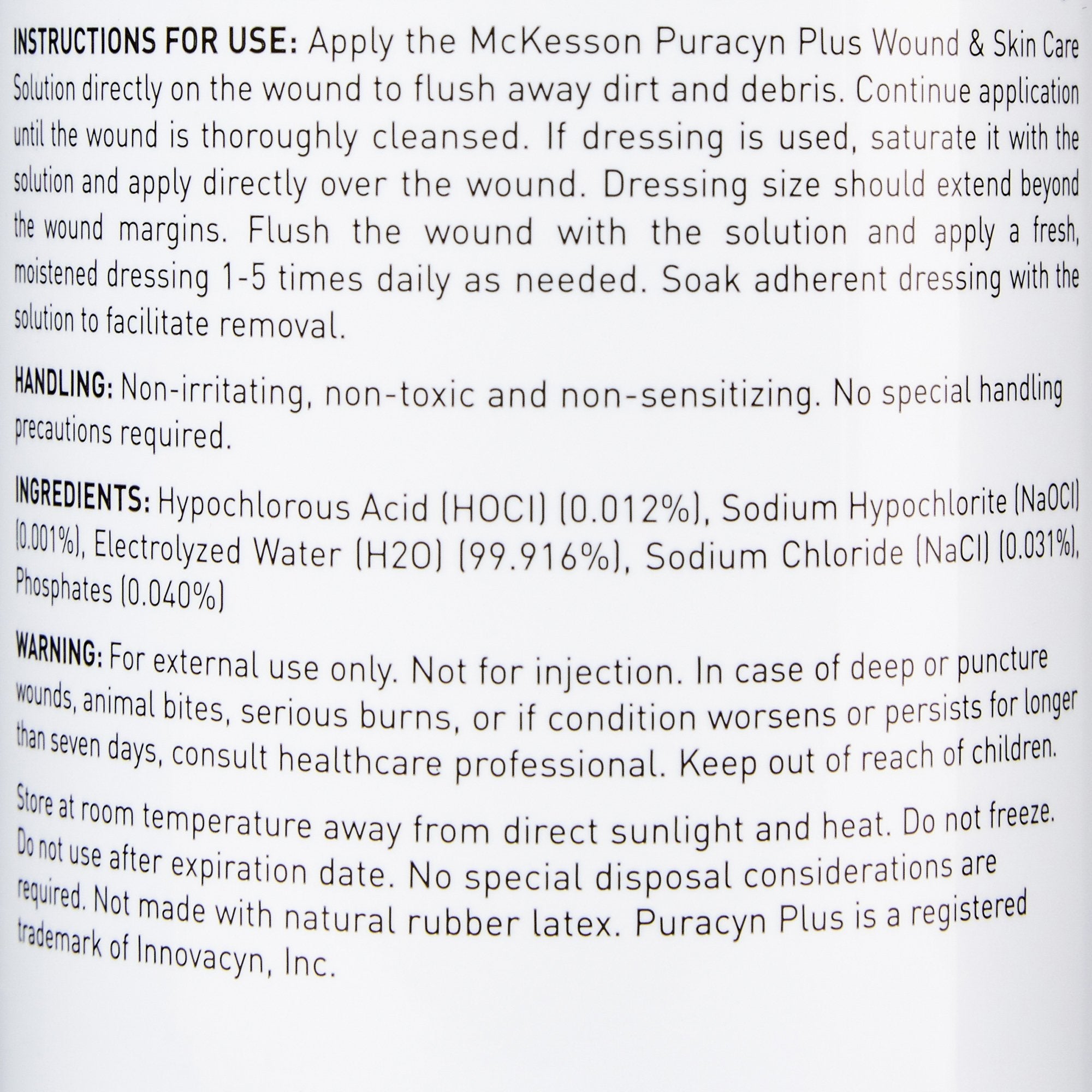 McKesson Puracyn® Plus Wound Irrigation Solution, 16.9 oz. Spray Bottle (1 Unit)