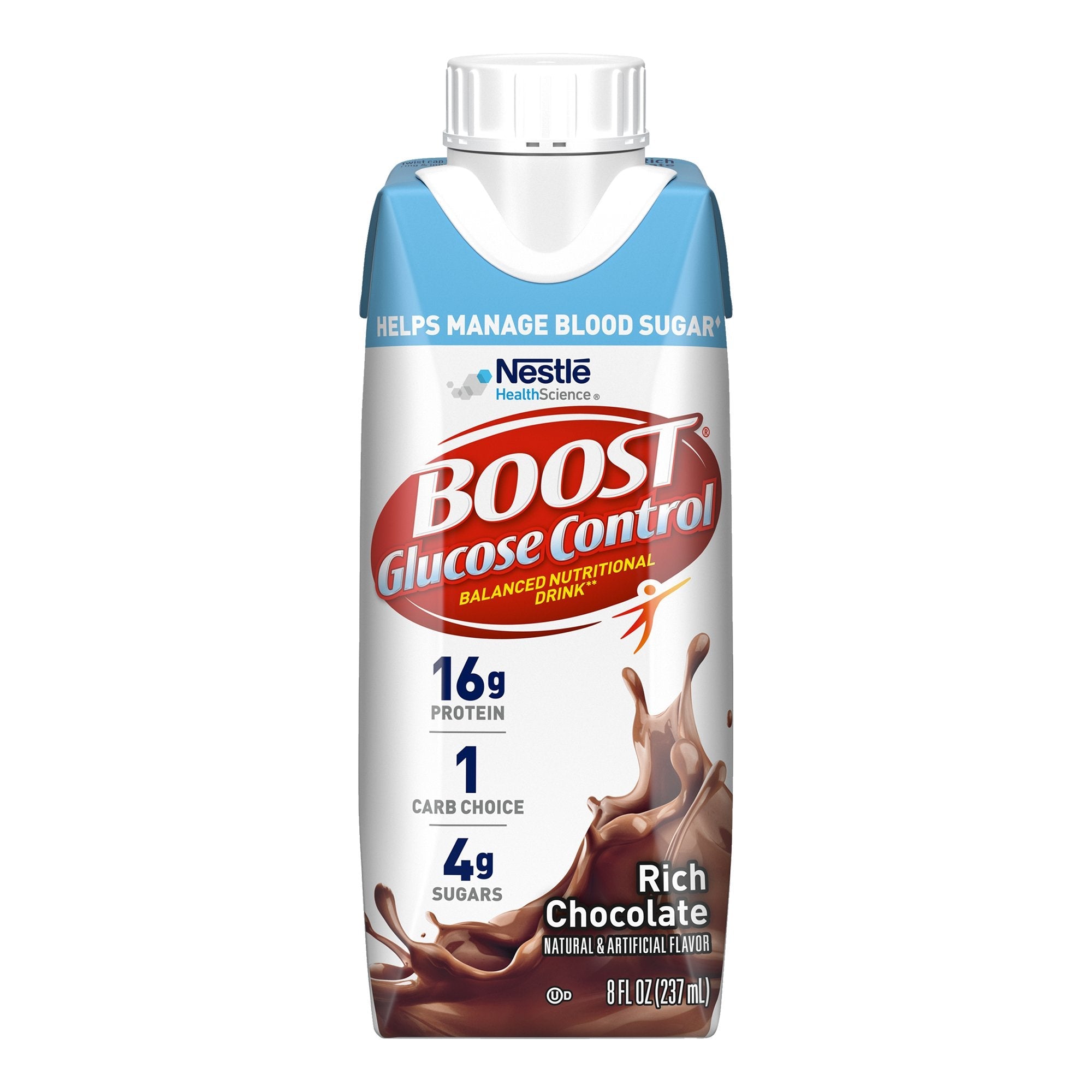 Boost® Glucose Control Chocolate Drink, Balanced Nutrition 8oz - 24 Pack