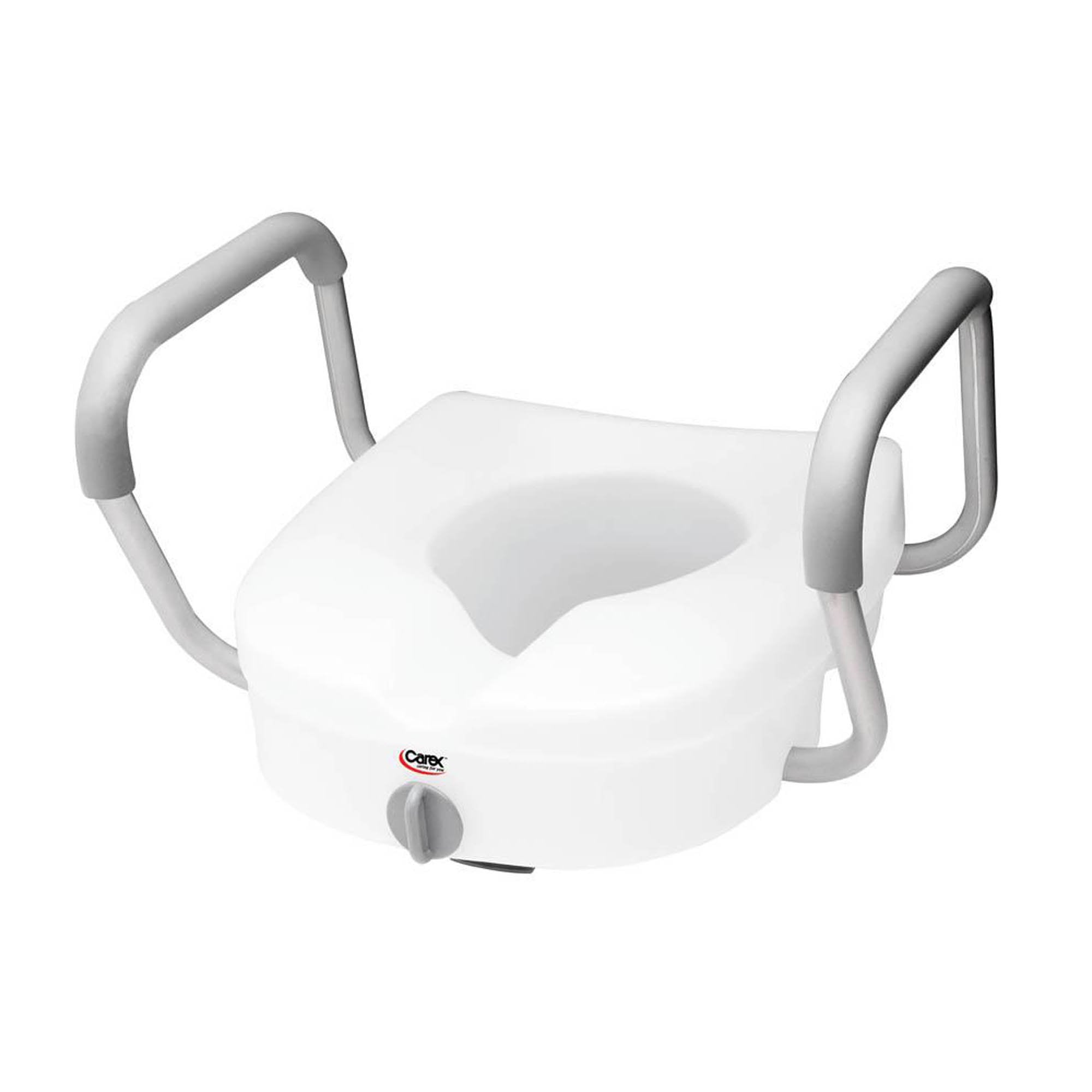 Carex® E-Z Lock™ Raised Toilet Seat with Armrests (1 Unit)