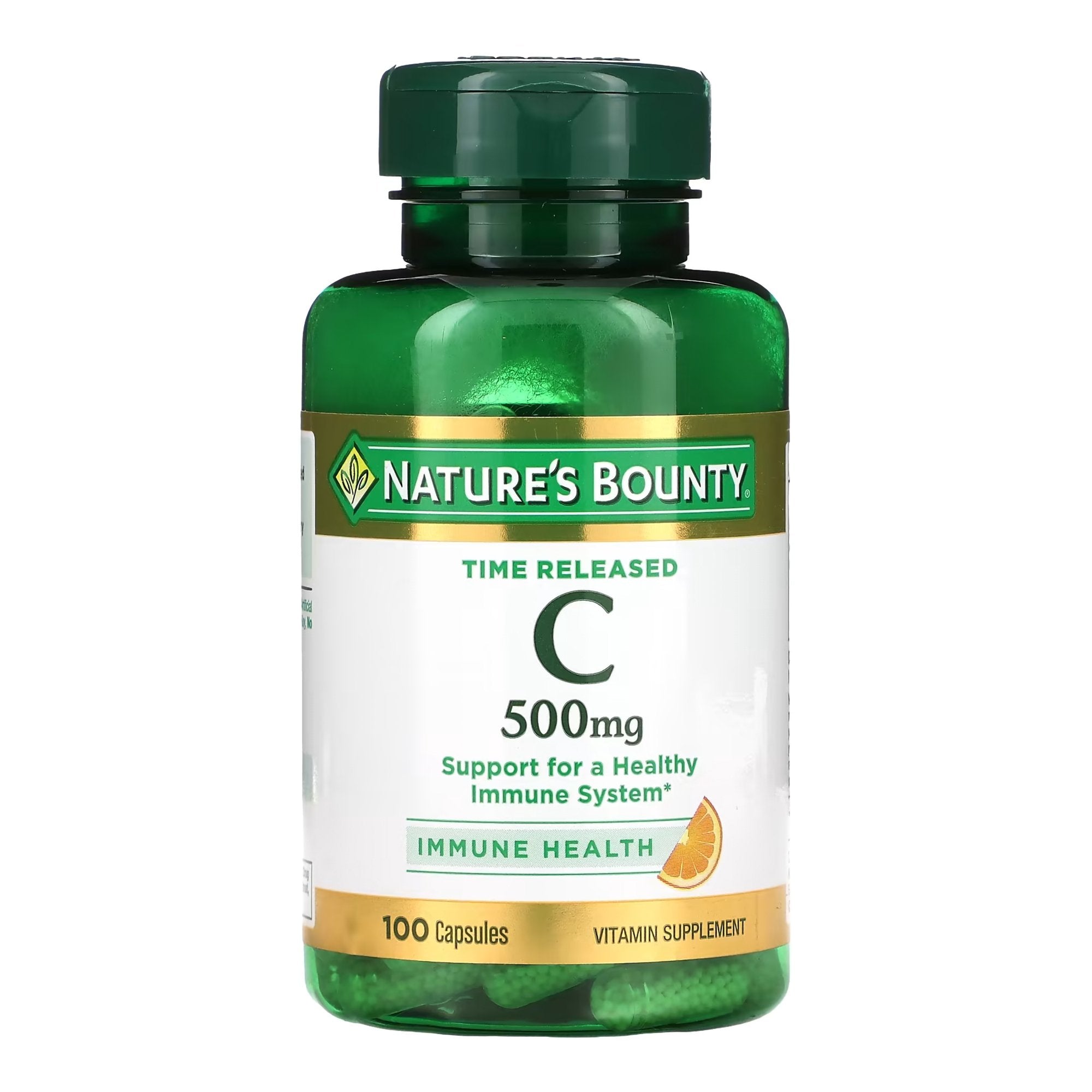 Vitamin C Supplement Nature's Bounty® 500 mg Strength Capsule 100 per Bottle (1 Unit)