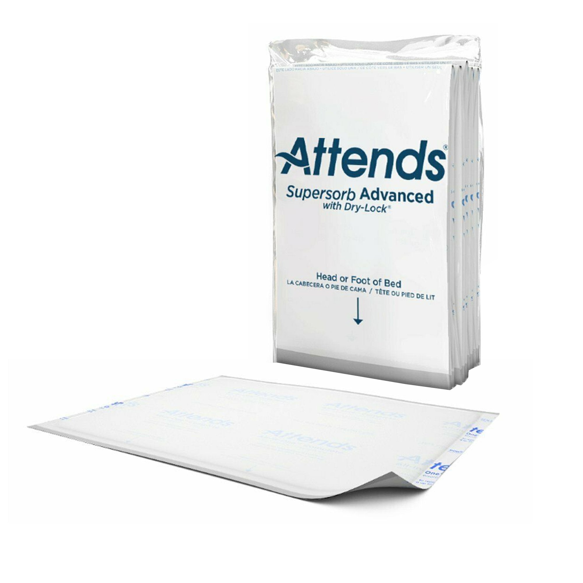 Attends® Supersorb Advanced Underpads, Dry-Lock® Core, 30x36" - 60 Pack