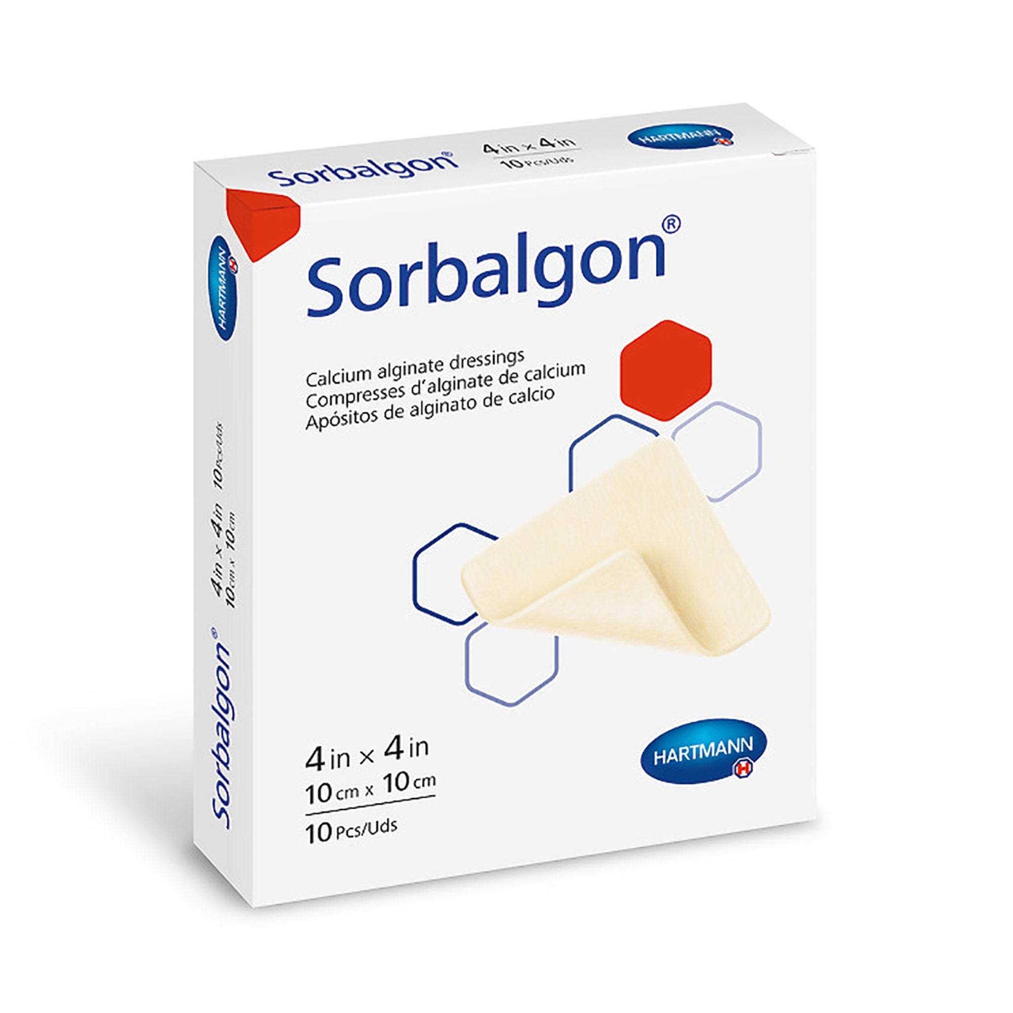 Sorbalgon® Calcium Alginate Dressing, 2 x 2 Inch (10 Units)