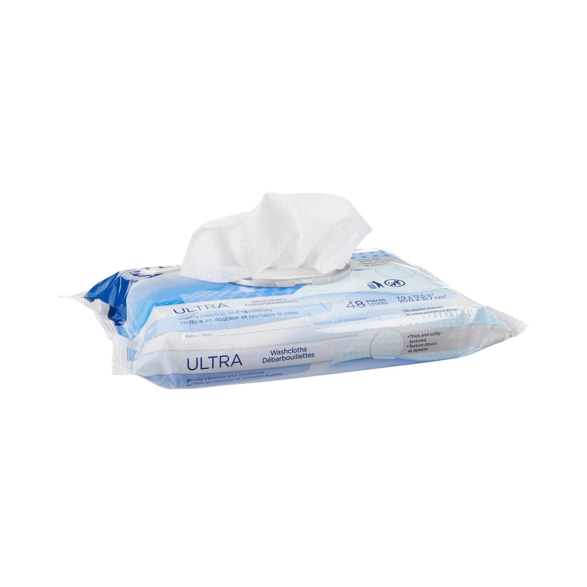 Tena® Ultra Washcloths, Disposable, Soft Pack (576 Units)