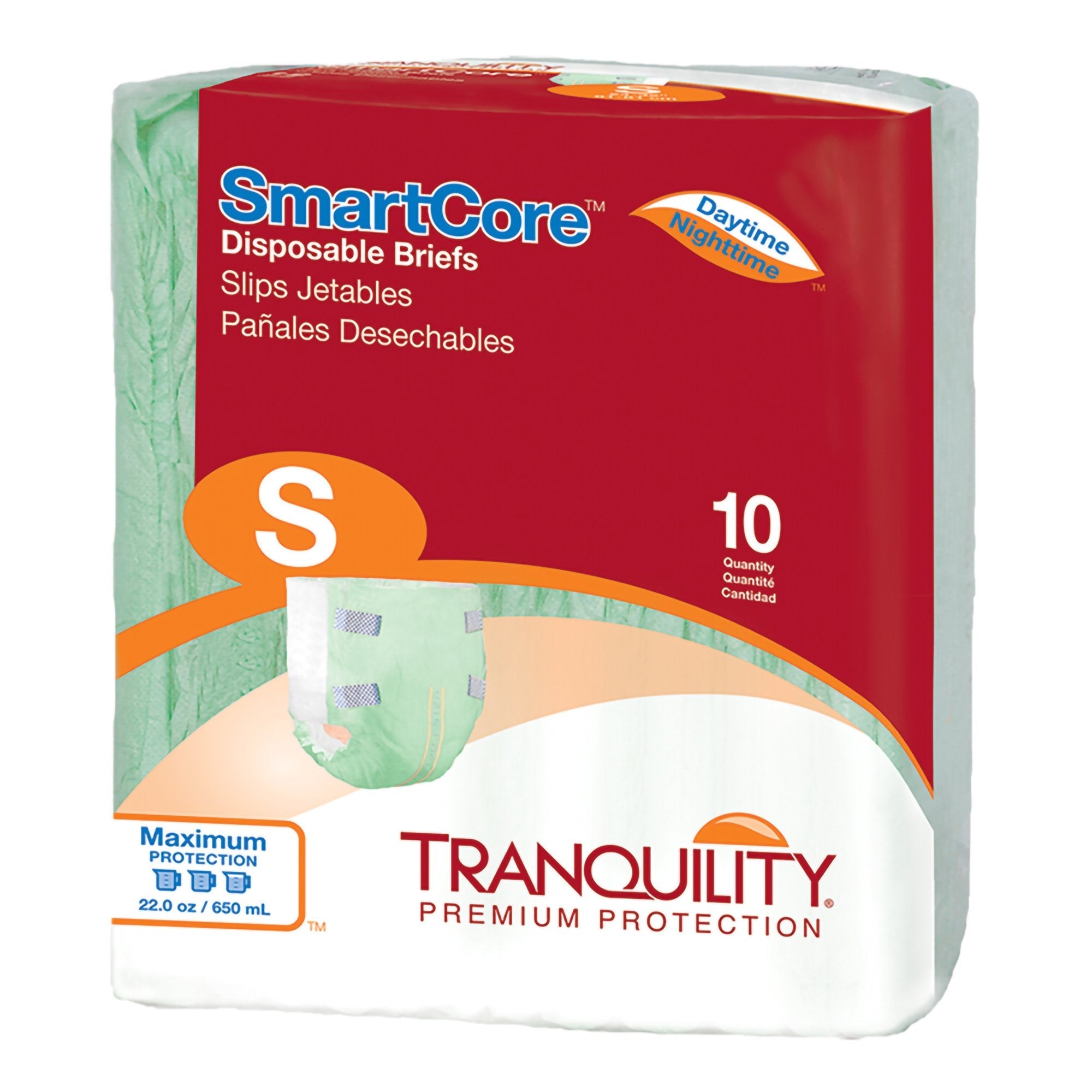 Tranquility SmartCore™ Maximum Protection Incontinence Brief, Small (10 Units)