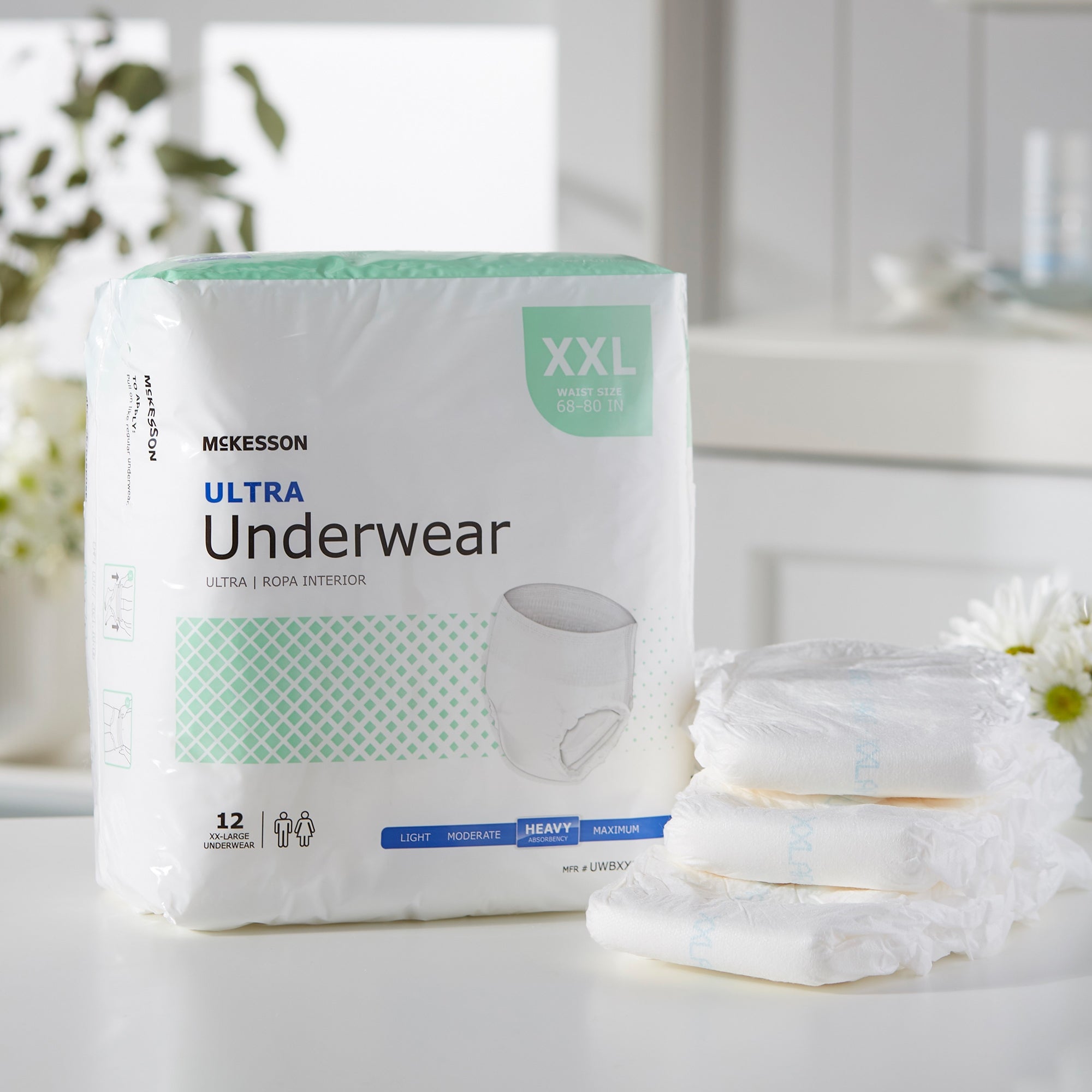 McKesson Ultra 2XL Heavy Absorbent Underwear, Discreet Comfort