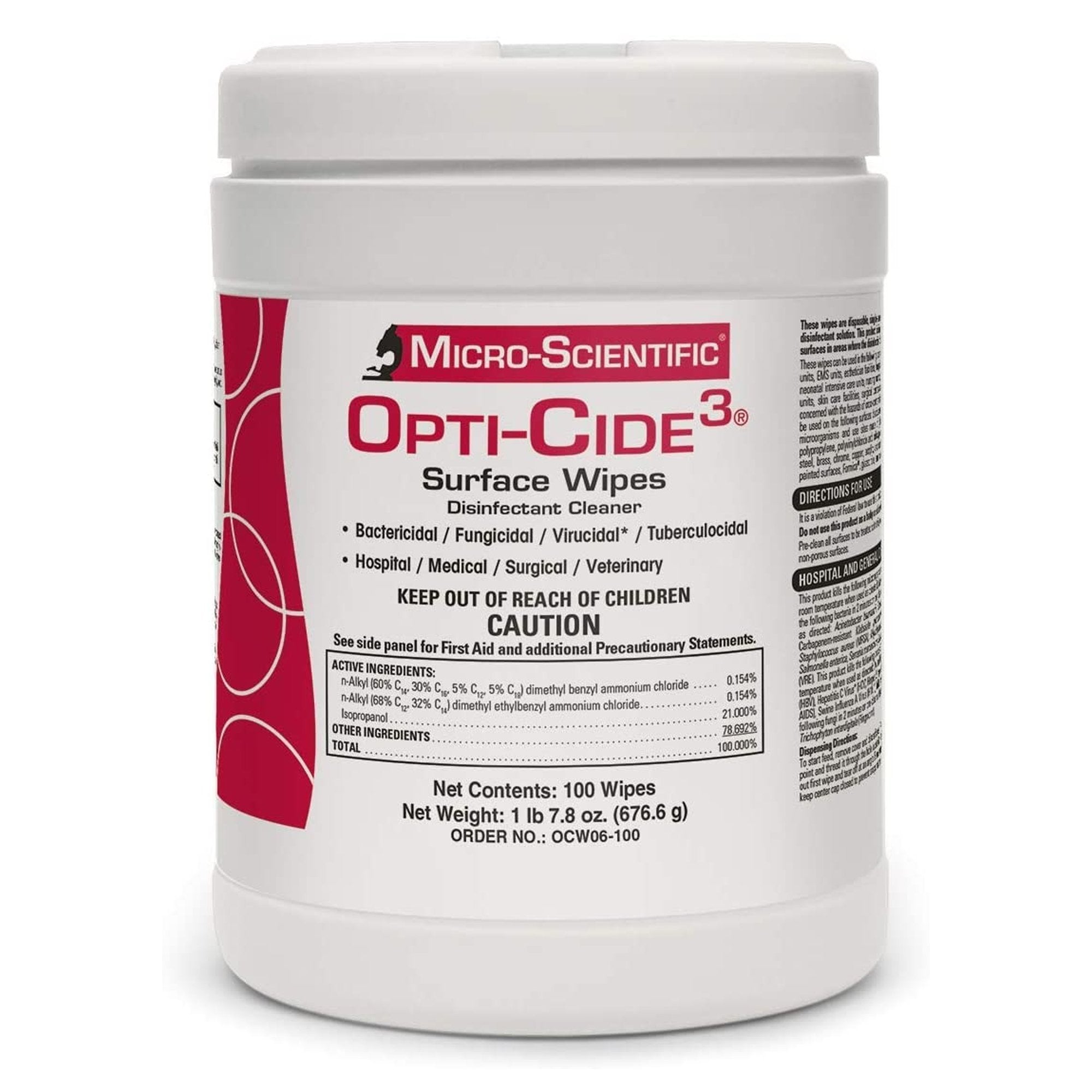 Opti-Cide3® Surface Disinfectant Cleaner Wipes (100 Units)