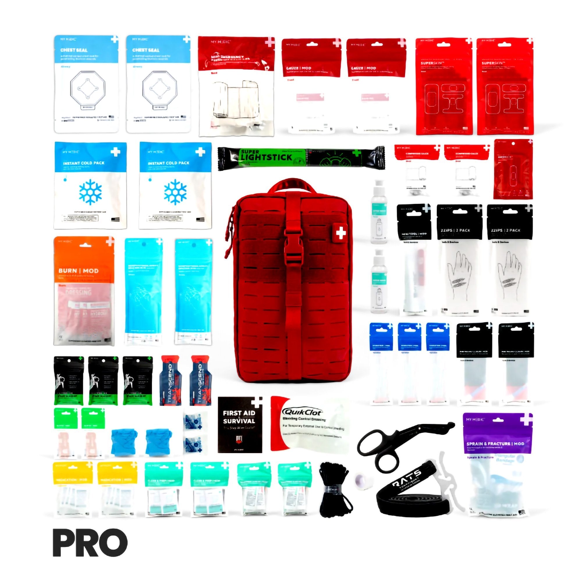 My Medic MyFAK Pro First Aid Kit, Large Trauma Kit with Medical Supplies, Black (1 Unit)