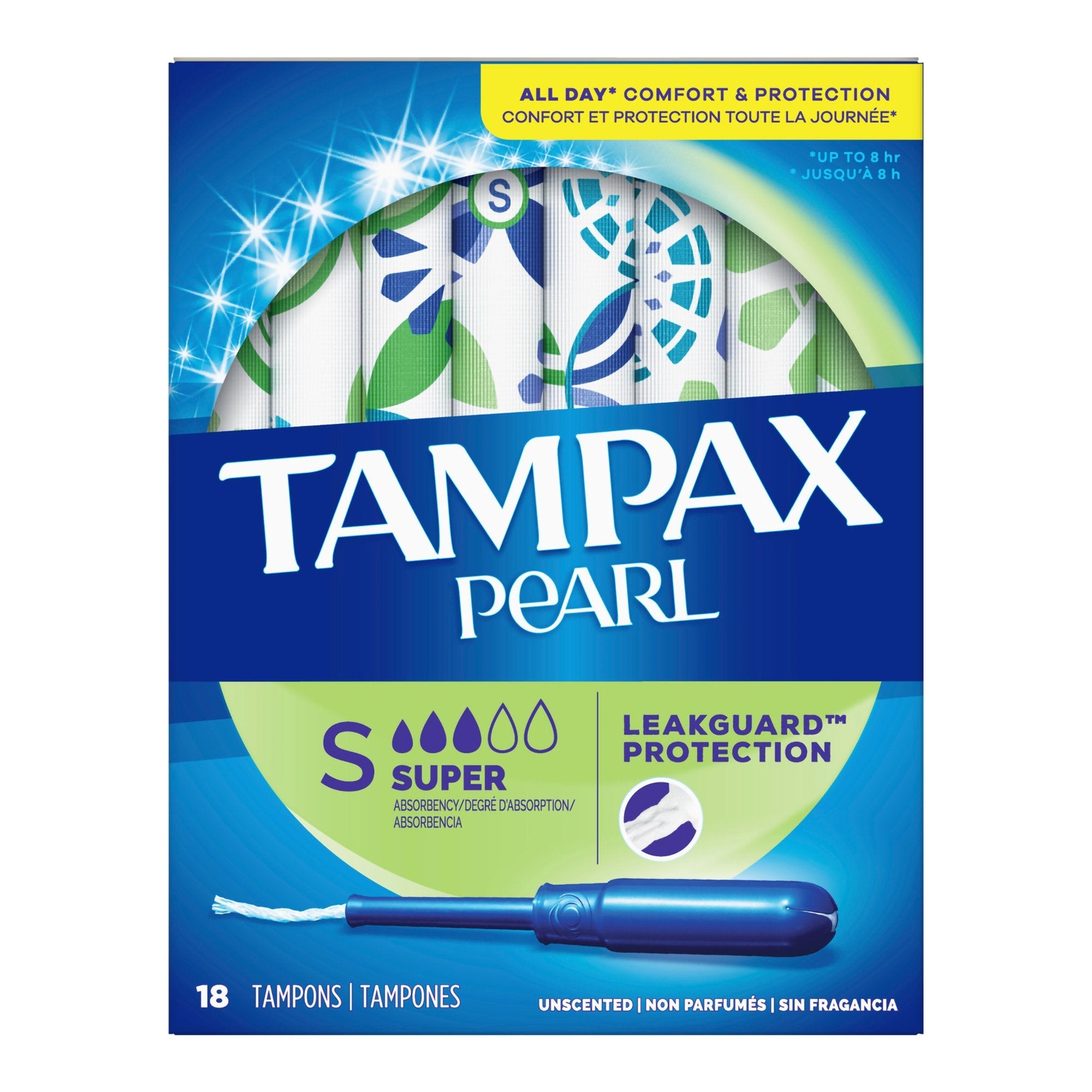 Tampon Tampax® Pearl Super Absorbency Plastic Applicator Individually Wrapped (1 Unit)